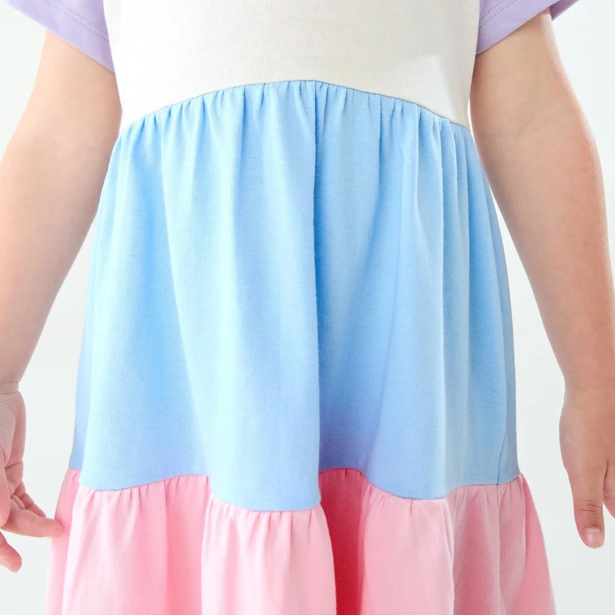 6 Short Sleeve Colour Block Jersey Dress Col Block, 6 of 10