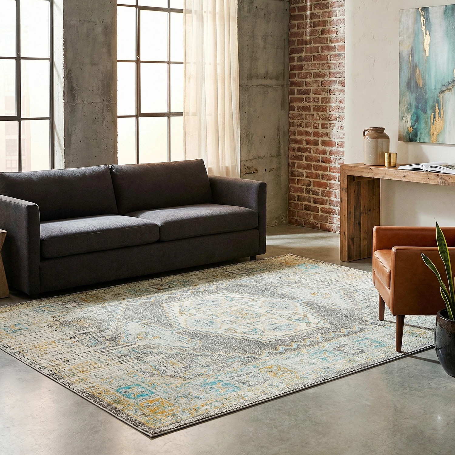 1 Common Ground Rugs Era 944 290x200cm - Large Indoor Floor Rug - Grey, 1 of 8