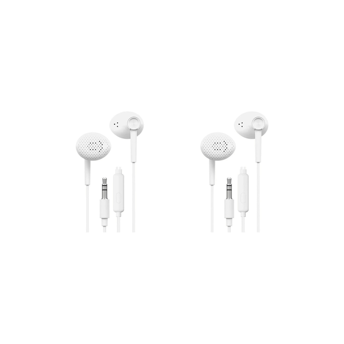 1 2PK Liquid Ears Everyday 3.5mm Wired Bud Earphones With Mic - Stereo Value Pack
 - white, 1 of 4