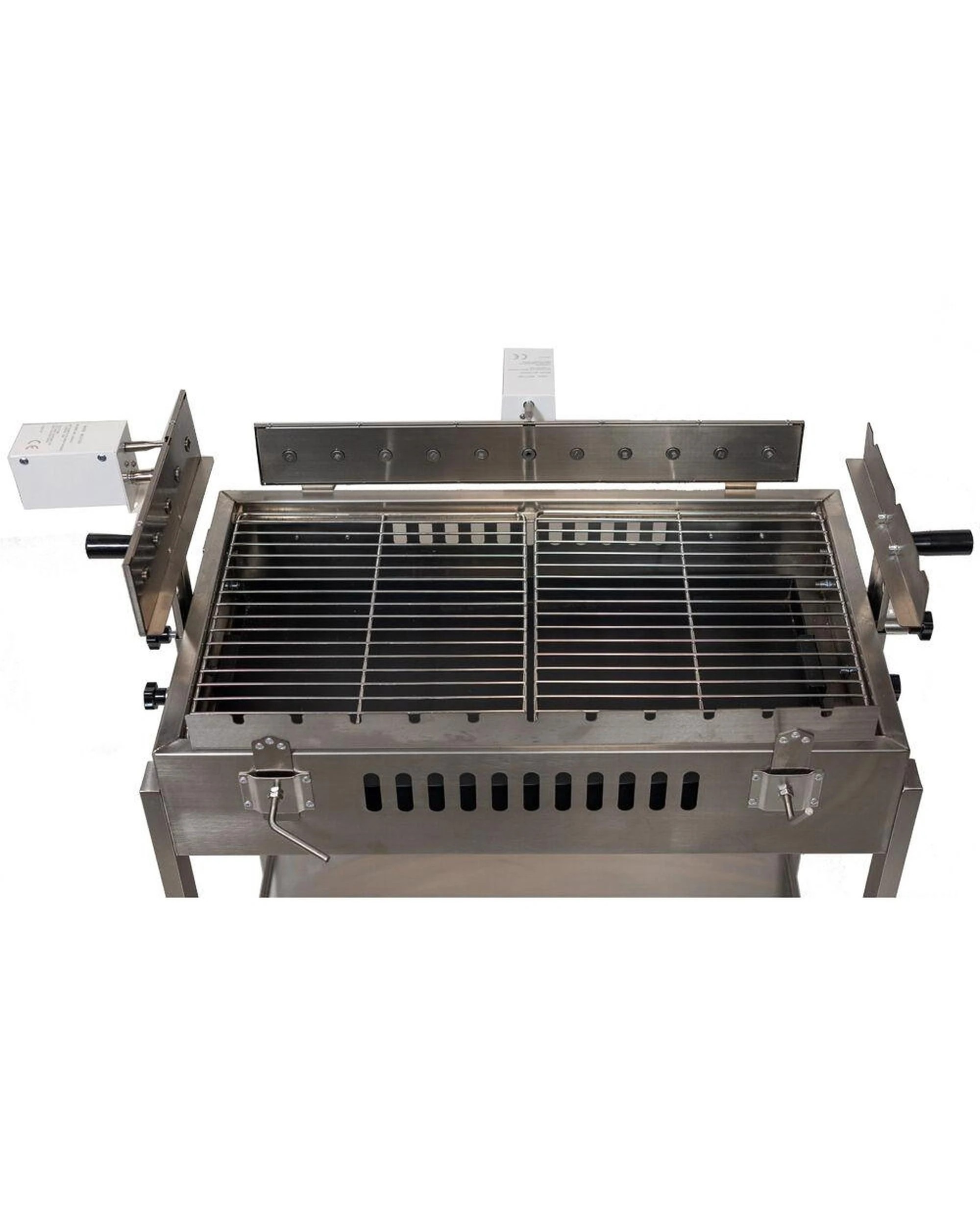 10 Outdoor Central Straight 3 Skewer in - line Cyprus Spit - Stainless Steel, 10 of 10