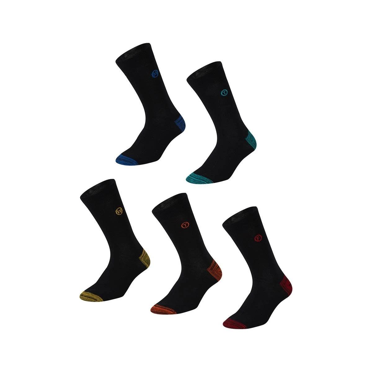 1 5 Pack Business Socks DAYS ICON BLACK, 1 of 3