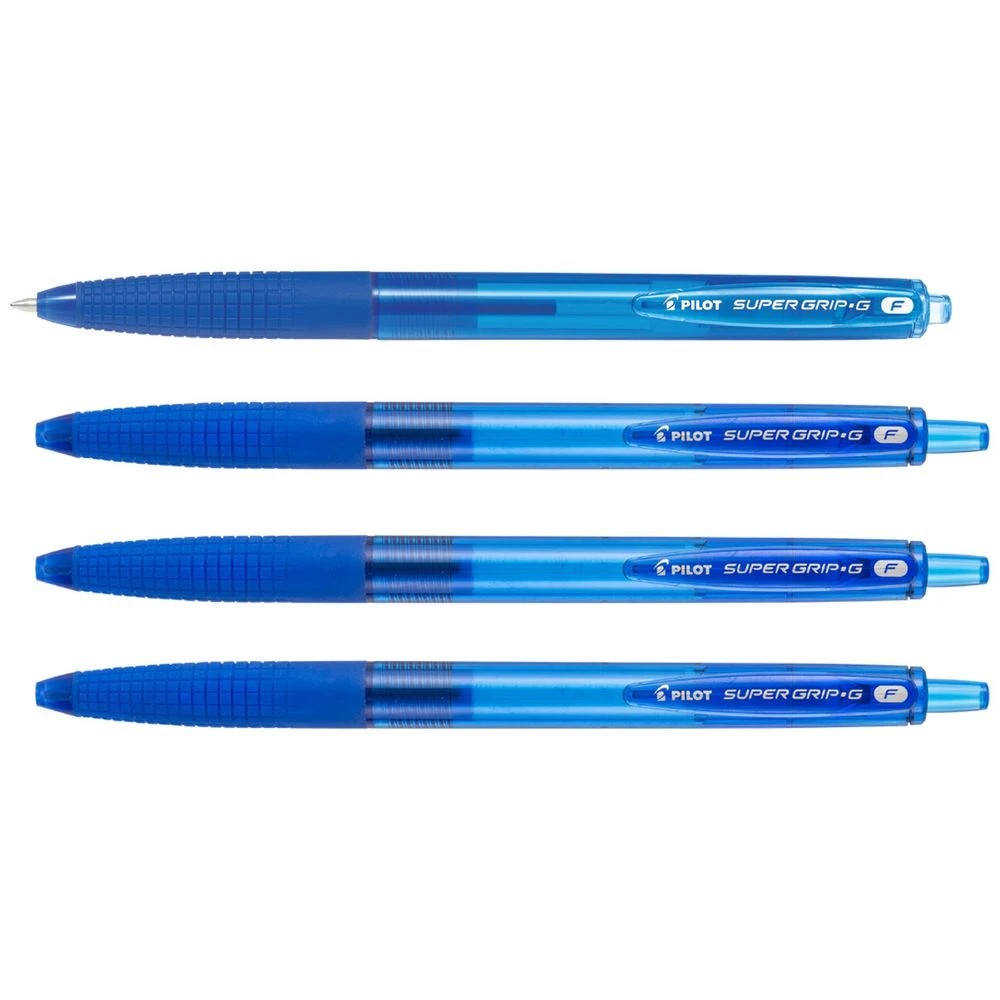 3 PILOT Super Grip G Retractable Ballpoint Pen 0.7mm Blue 4Pk, 3 of 7