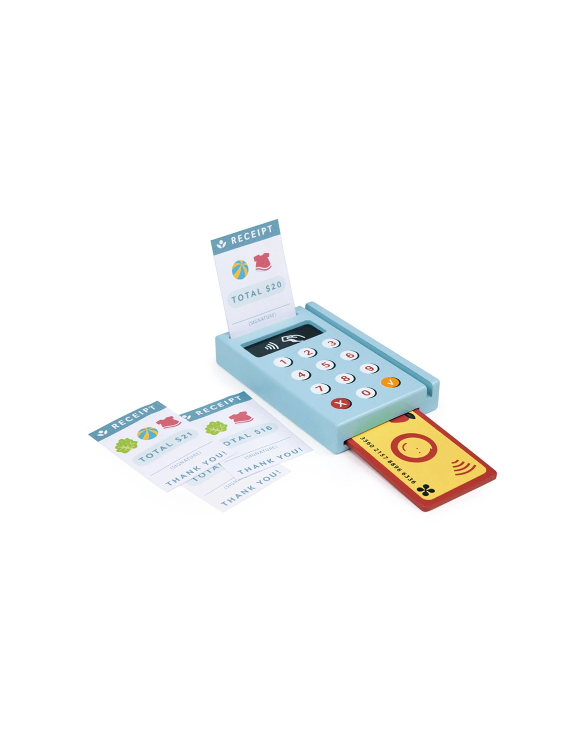 Mentari Card Machine Mobile Phone Wooden Toy Set Pretend Play - Multi ...