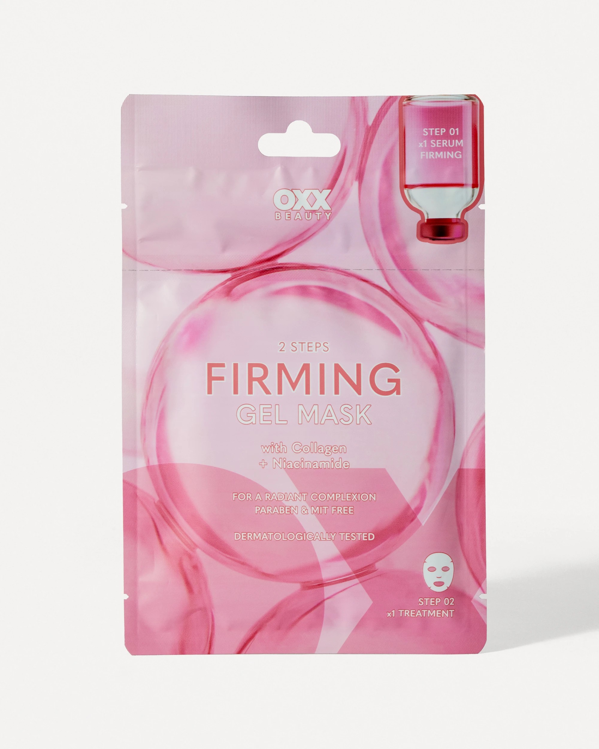 1 OXX Beauty 2 Steps Firming Gel Mask - Collagen and Niacinamide, 1 of 2