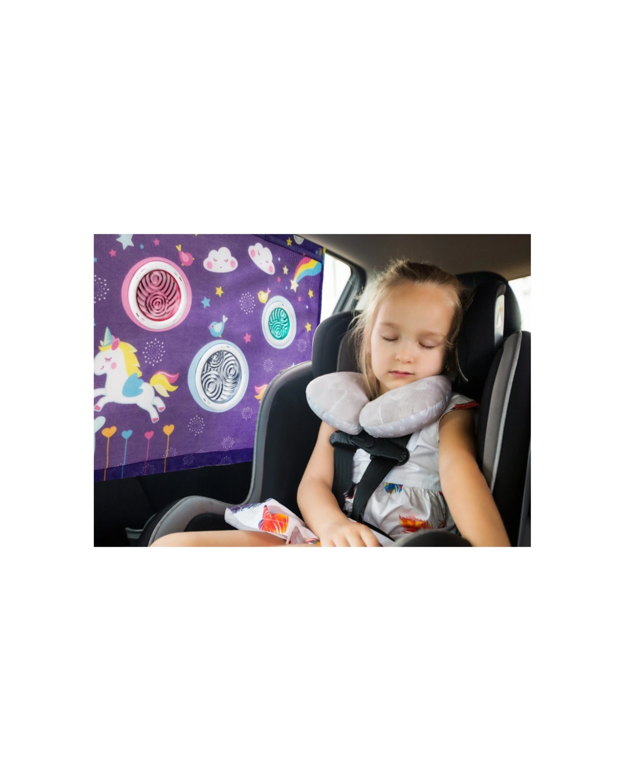 2 Benbat Kids Car Window Sun Shade Extra Large Unicorn Collection Glare Shade - Multi, 2 of 2