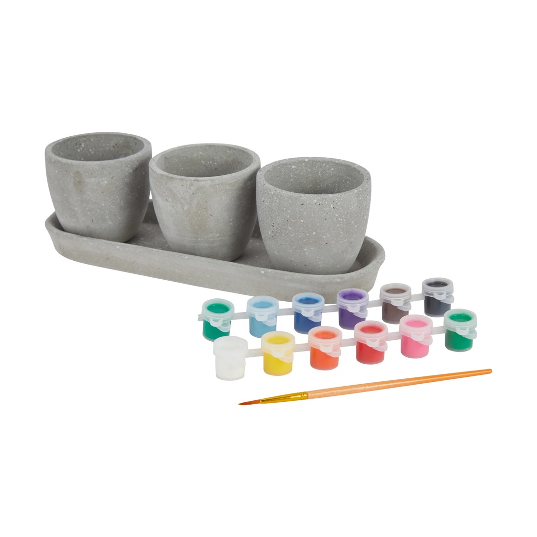 2 17 Piece Paint Your Own 3 Pack Flower Pots, 2 of 8