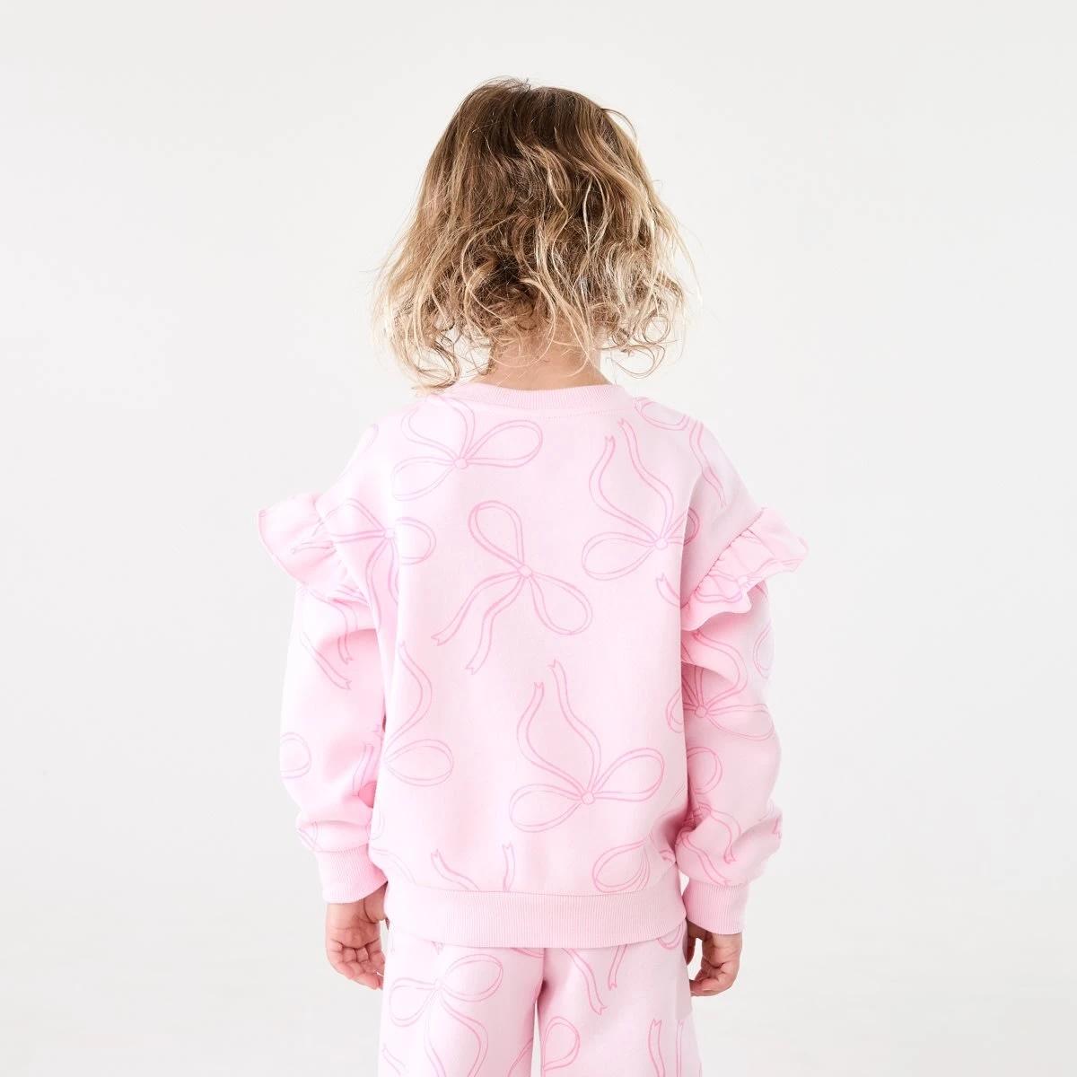 2 Frill Sleeve All Over Print Crew Neck Sweatshirt GRACEFUL BOWS BALLERINA, 2 of 6