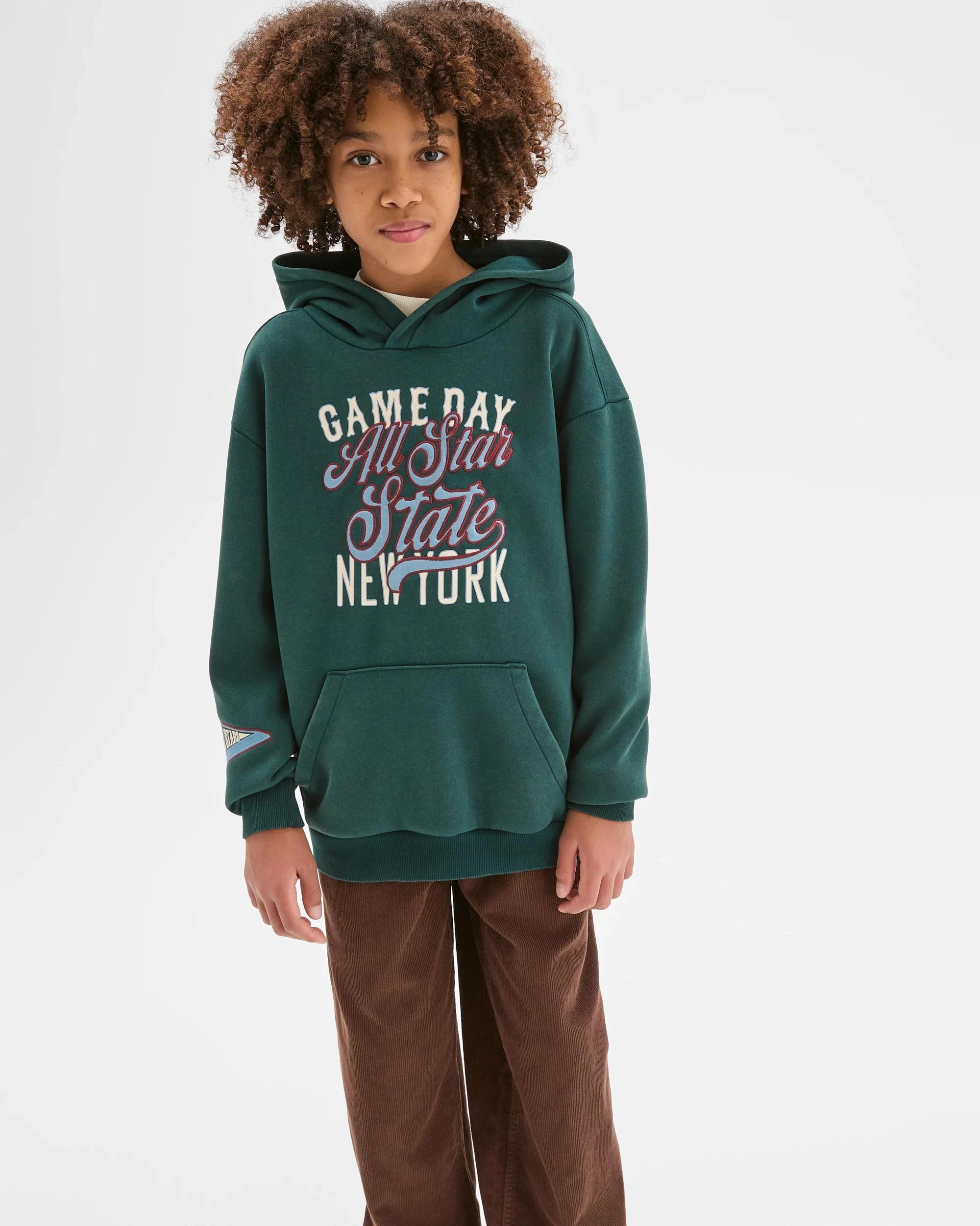 2 Target Kids Heavyweight Popover Hoodie GREEN, 2 of 6