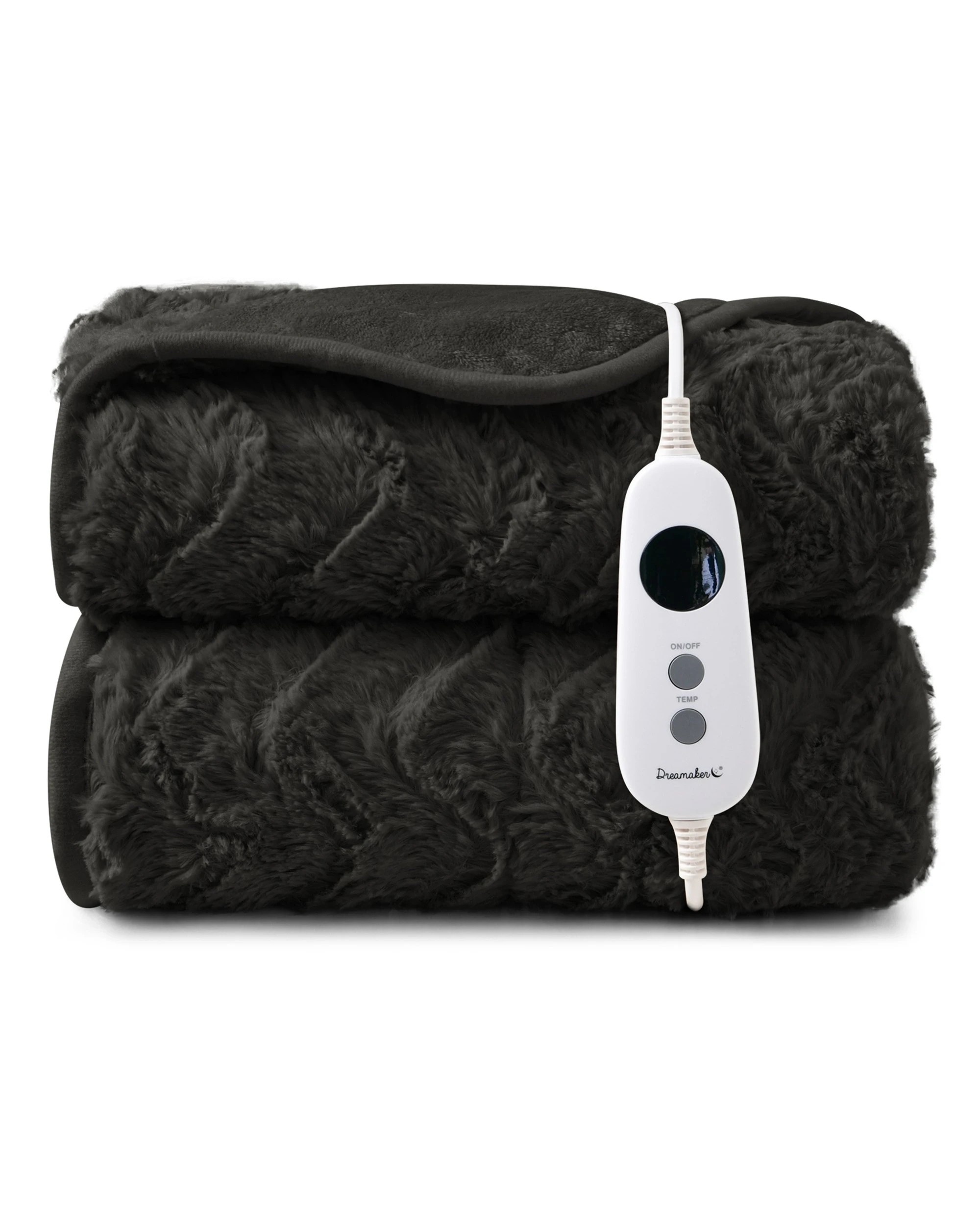 2 Dreamaker Felix 500gsm Faux Fur Heated Throw 180x200cm - Charcoal, 2 of 7