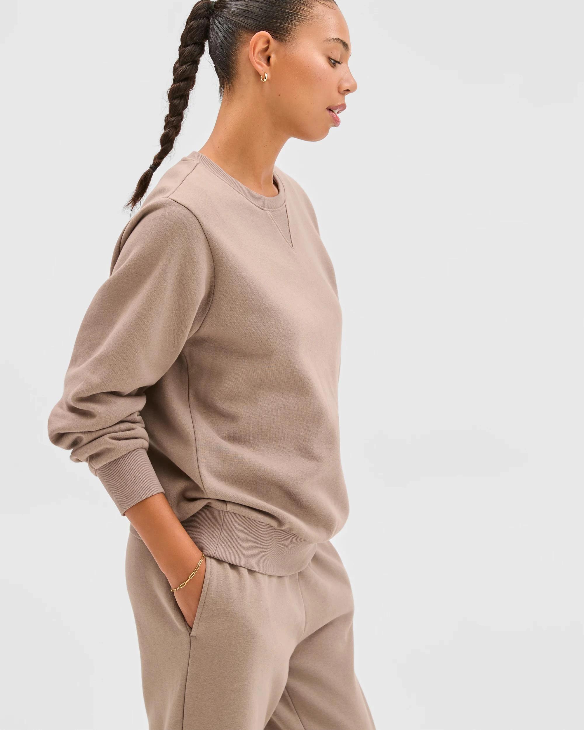 4 Target Active Australian Cotton Blend Fleece Sweat Top MUSHROOM, 4 of 6