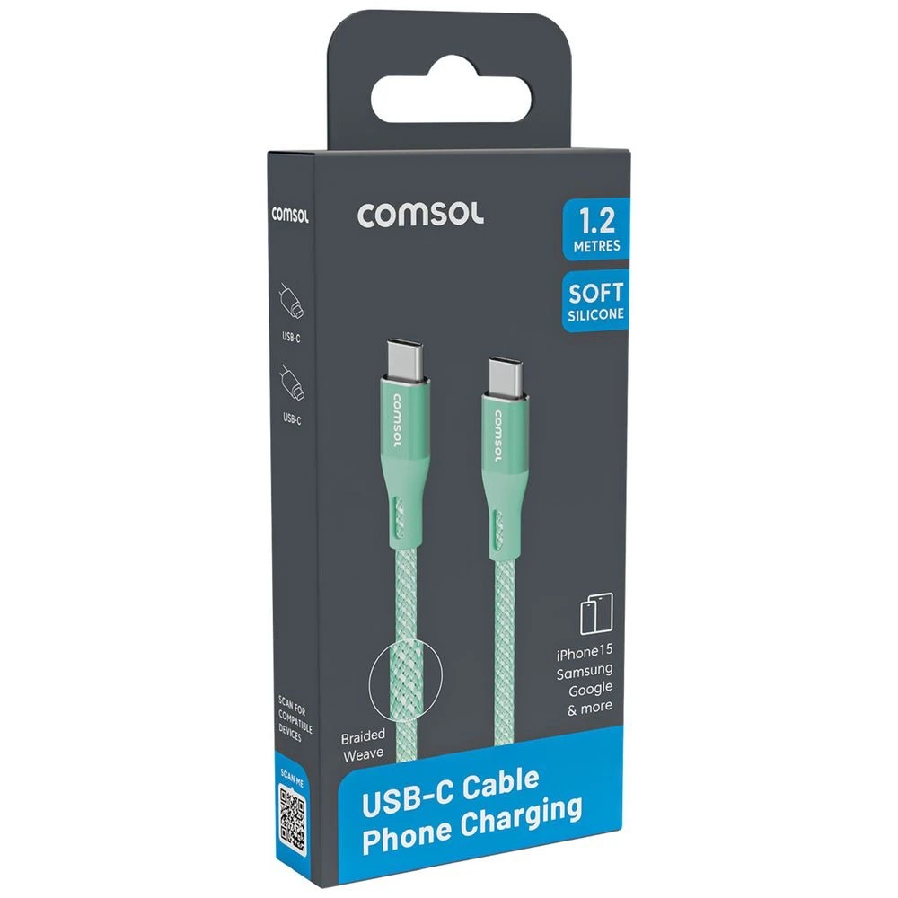 2 Comsol USB-C Cable 1.2m Green, 2 of 4