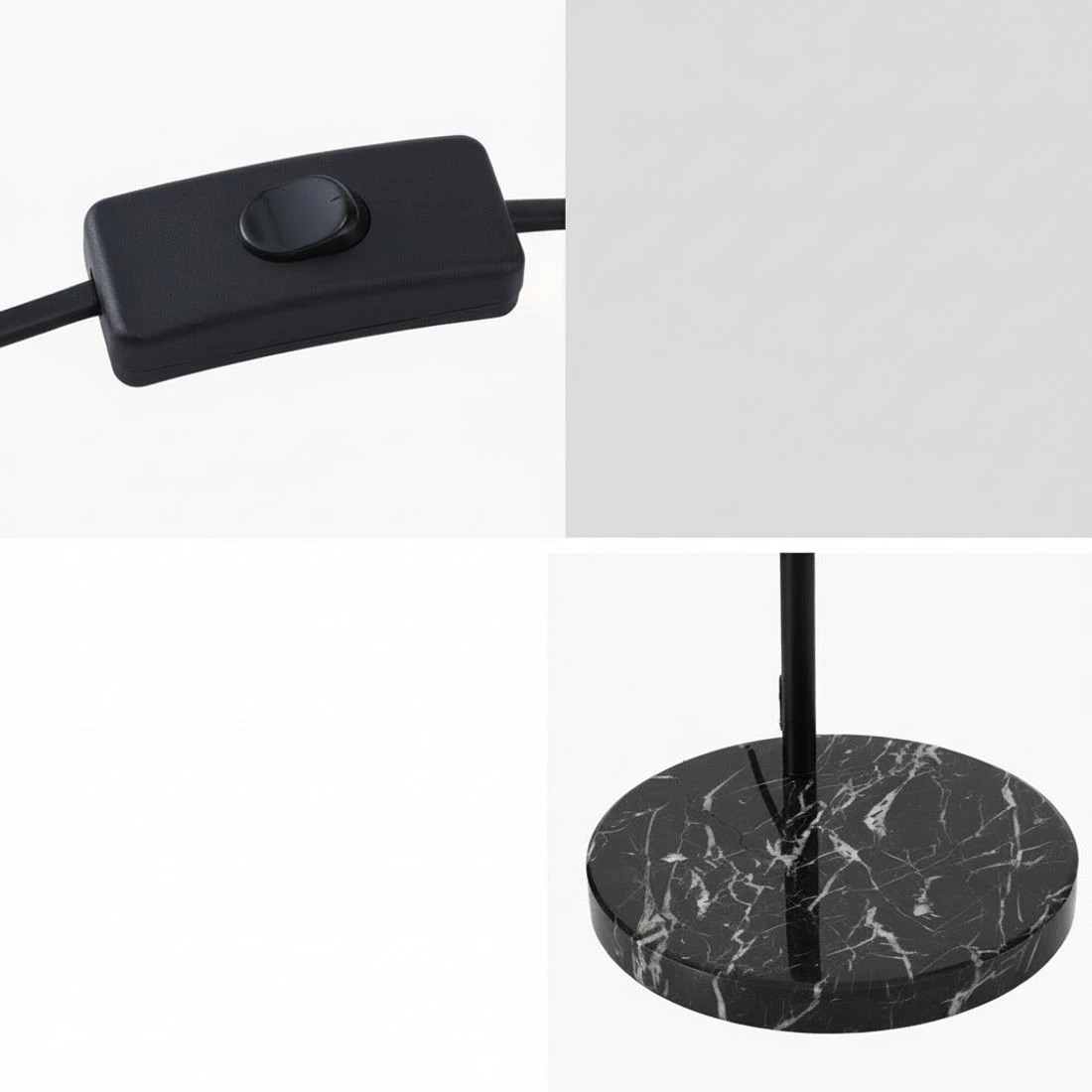 6 Artiss Modern Arched Floor Lamp  Standing Heavy-Duty Marble Base for Living Room Bedroom - Black, 6 of 6