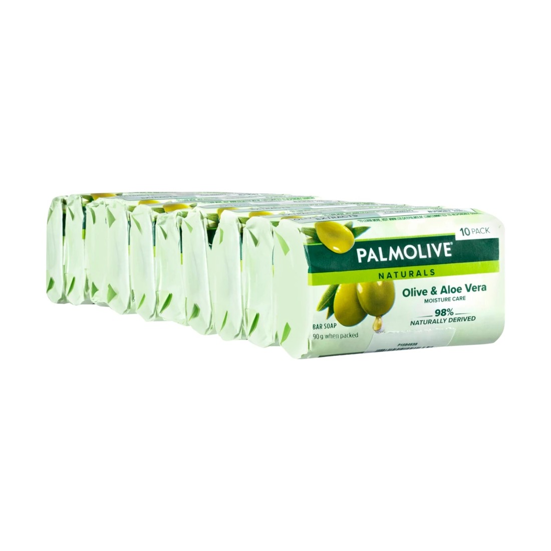 1 Palmolive 10 Pack Naturals Moisture Care Bar Soap 90g - Olive & Aloe Vera, 1 of 10