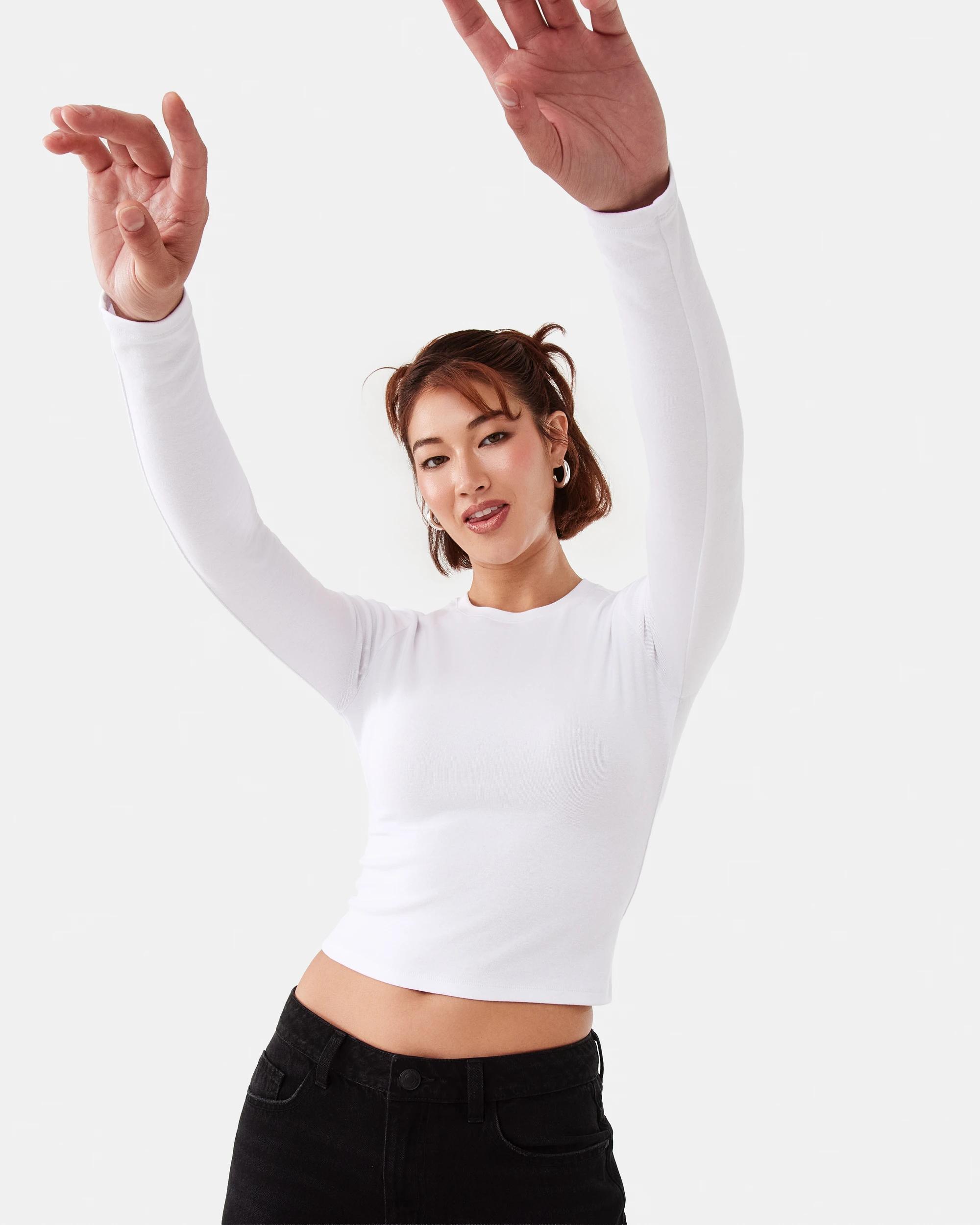 5 Long Sleeve Neat Fit T-shirt White, 5 of 6