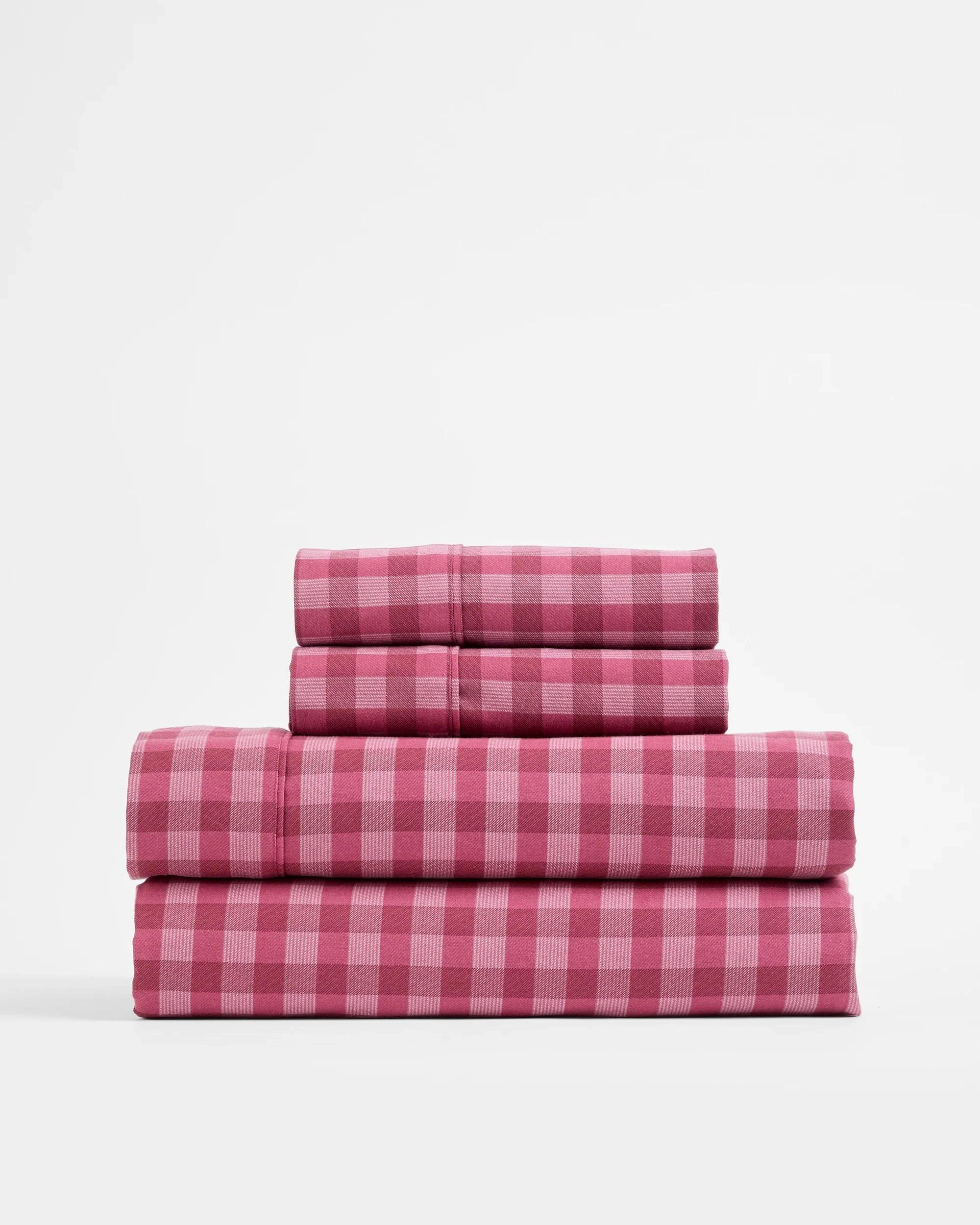 4 Target Knox Check Flannelette Sheet Set - King Bed - Pink, 4 of 4