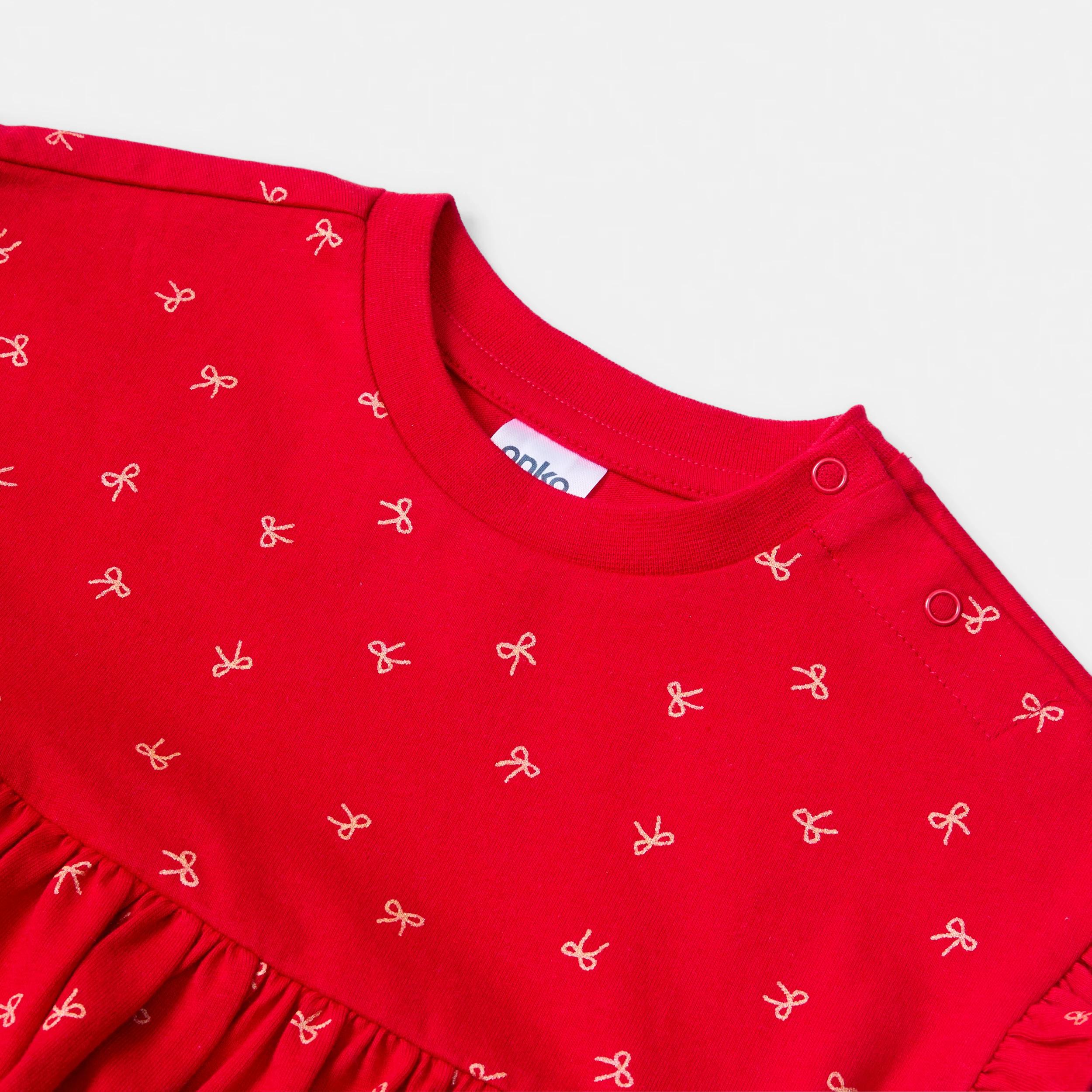 3 Christmas Short Sleeve Bodysuit Dress STRAWBERRY BOWS, 3 of 3