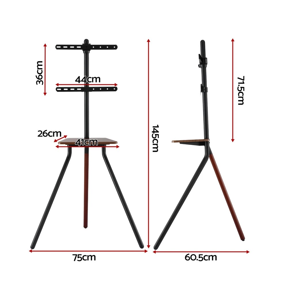 3 Artiss TV Stand Wooden Tray 24-55" Swivel Height Adjustable - Multi, 3 of 7