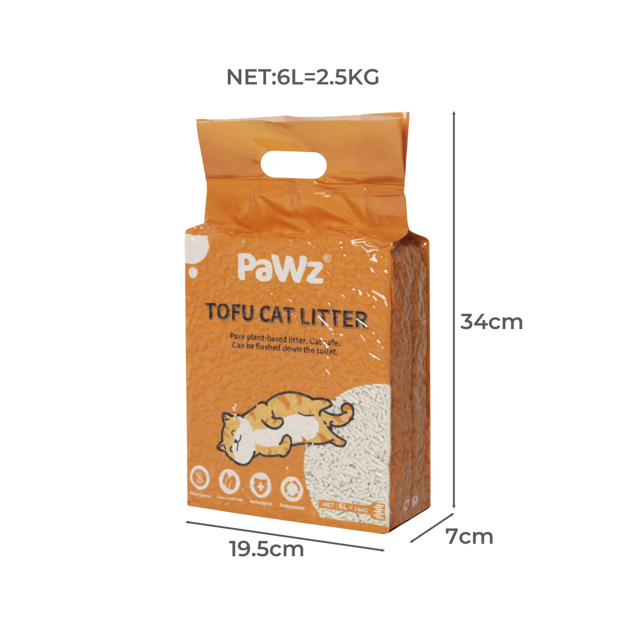 3 Pawz 2.5kg Tofu Cat Litter 2 Pack, 3 of 6