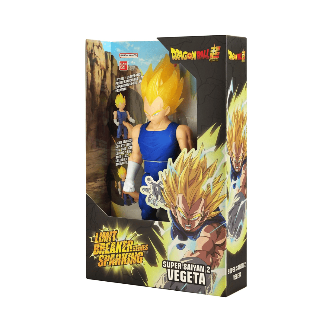 2 Bandai Dragon Ball Super: Limit Breaker Series Sparking Super Saiyan 2 Vegeta 12 inch Figure, 2 of 10