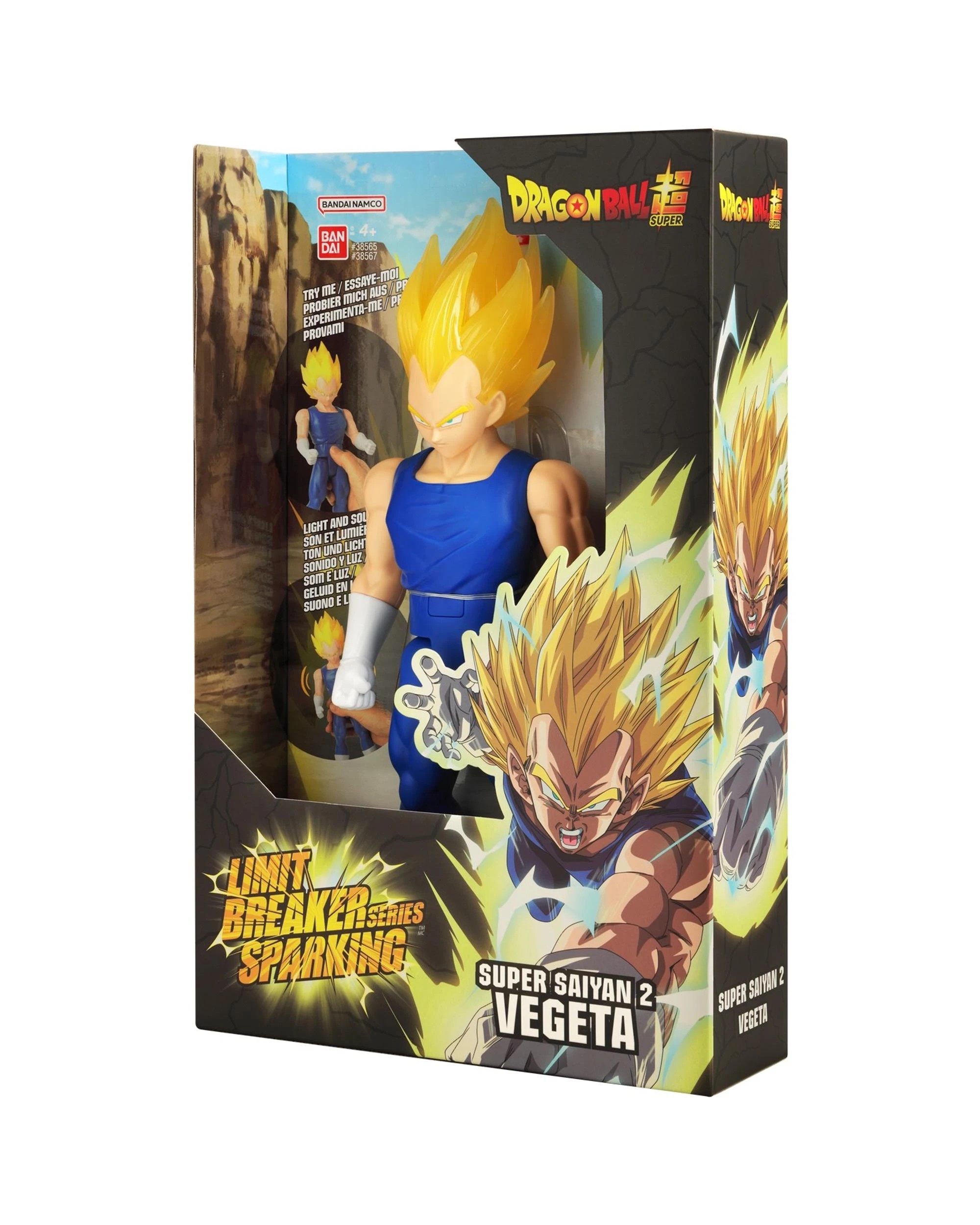 2 Dragon Ball Super: Limit Breaker Series Sparking Super Saiyan 2 Vegeta 12 inch Figure, 2 of 10