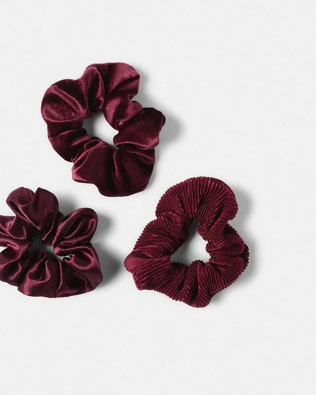 3 Pack Textured Hair Scrunchies - Ma