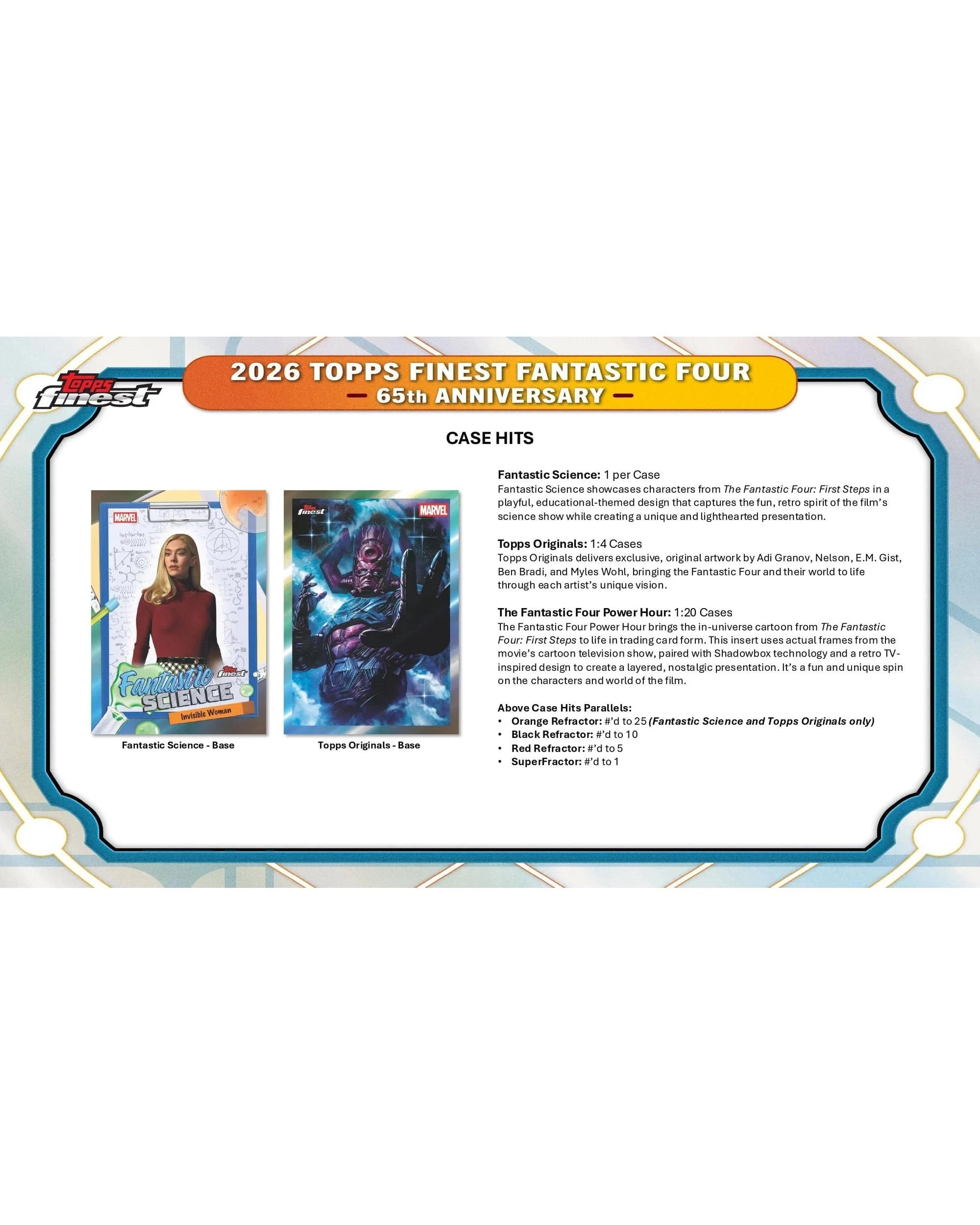 8 Topps 2026 Finest Marvel Fantastic Four Hobby Box, 8 of 10