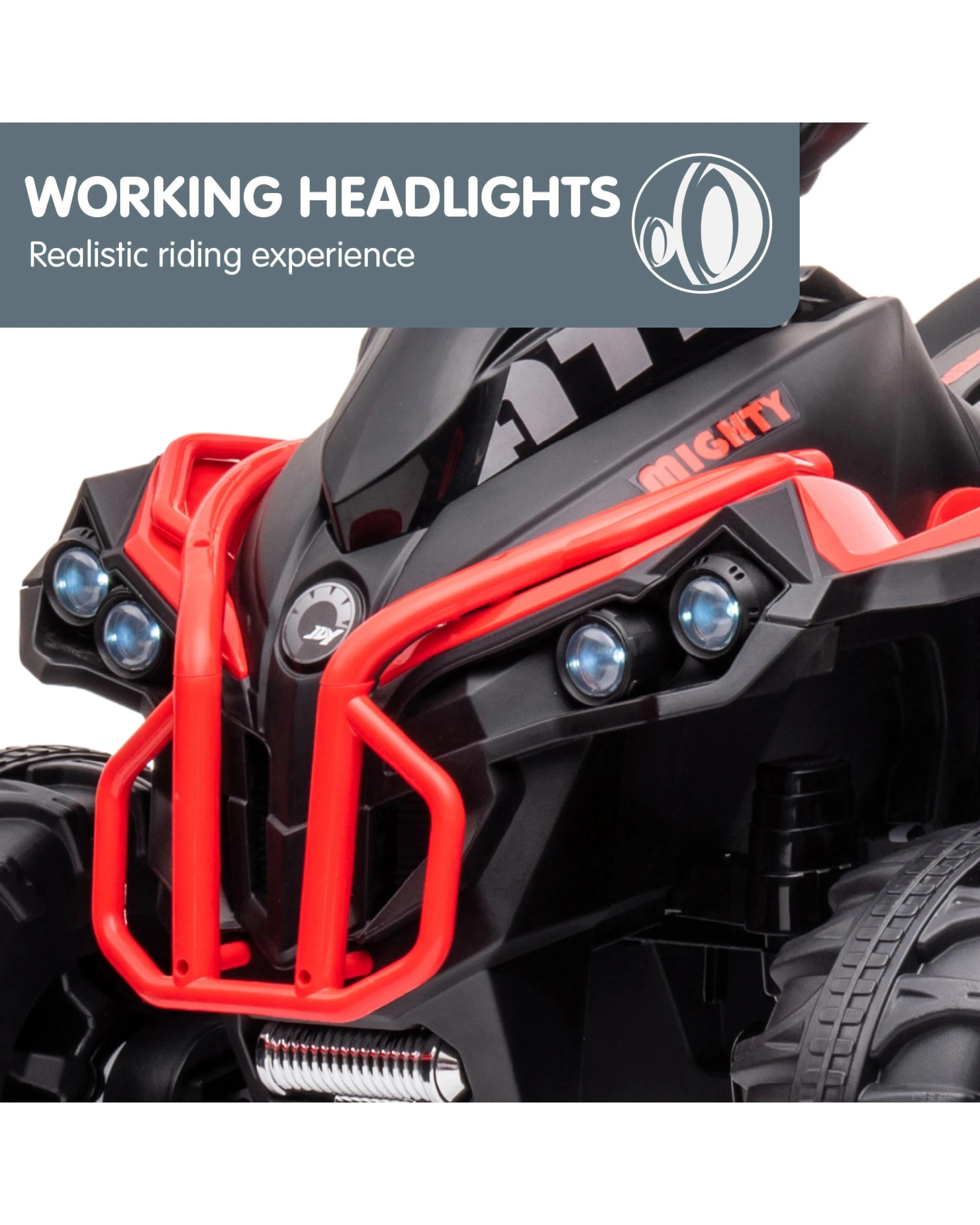 9 Kahuna Gts99 Kids Electric Ride On Quad Bike Toy Atv 50w - Red, 9 of 10