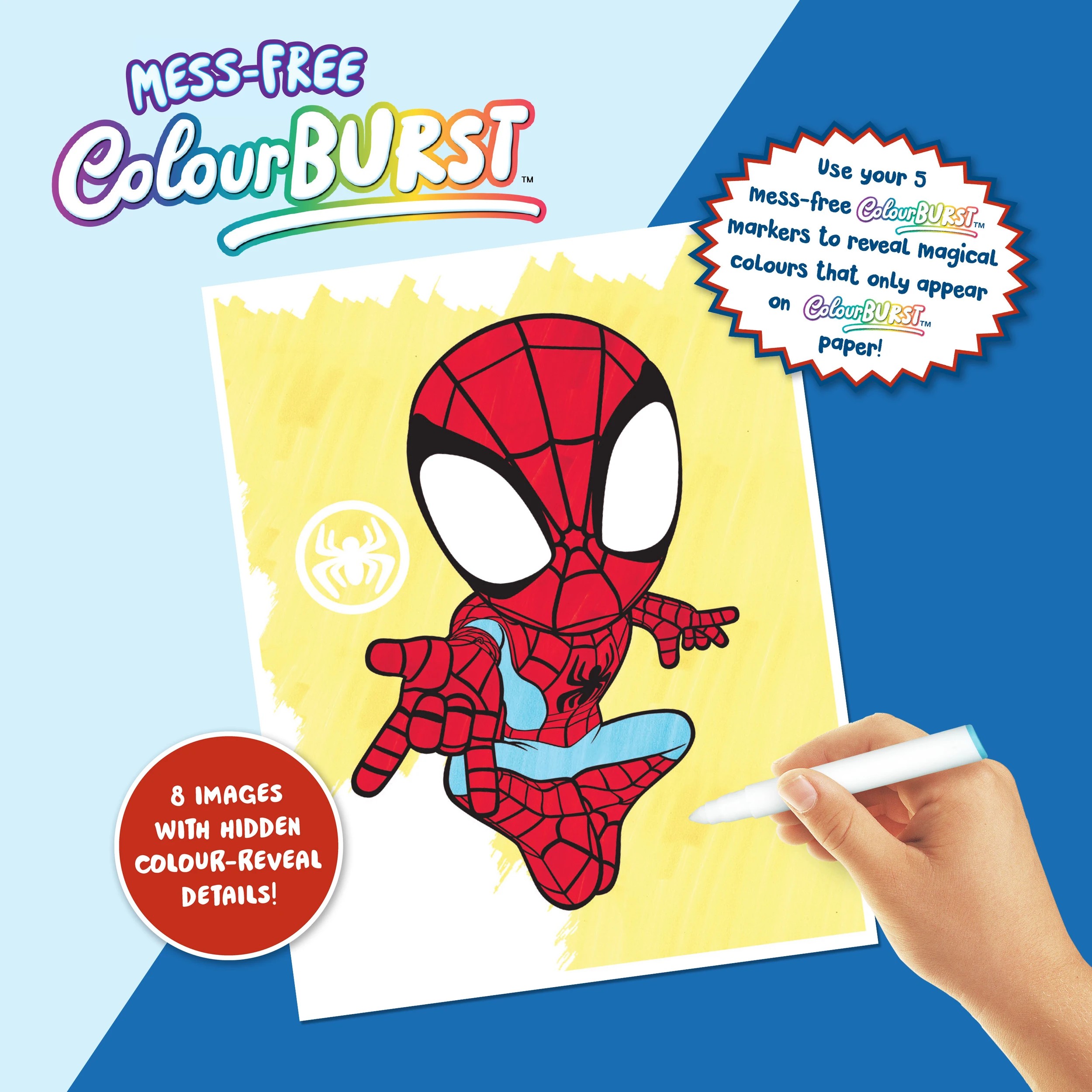 6 INKredibles Disney Junior Marvel Spidey and his Amazing Friends Mess-Free ColourBurst Activity Kit - Book, 6 of 6
