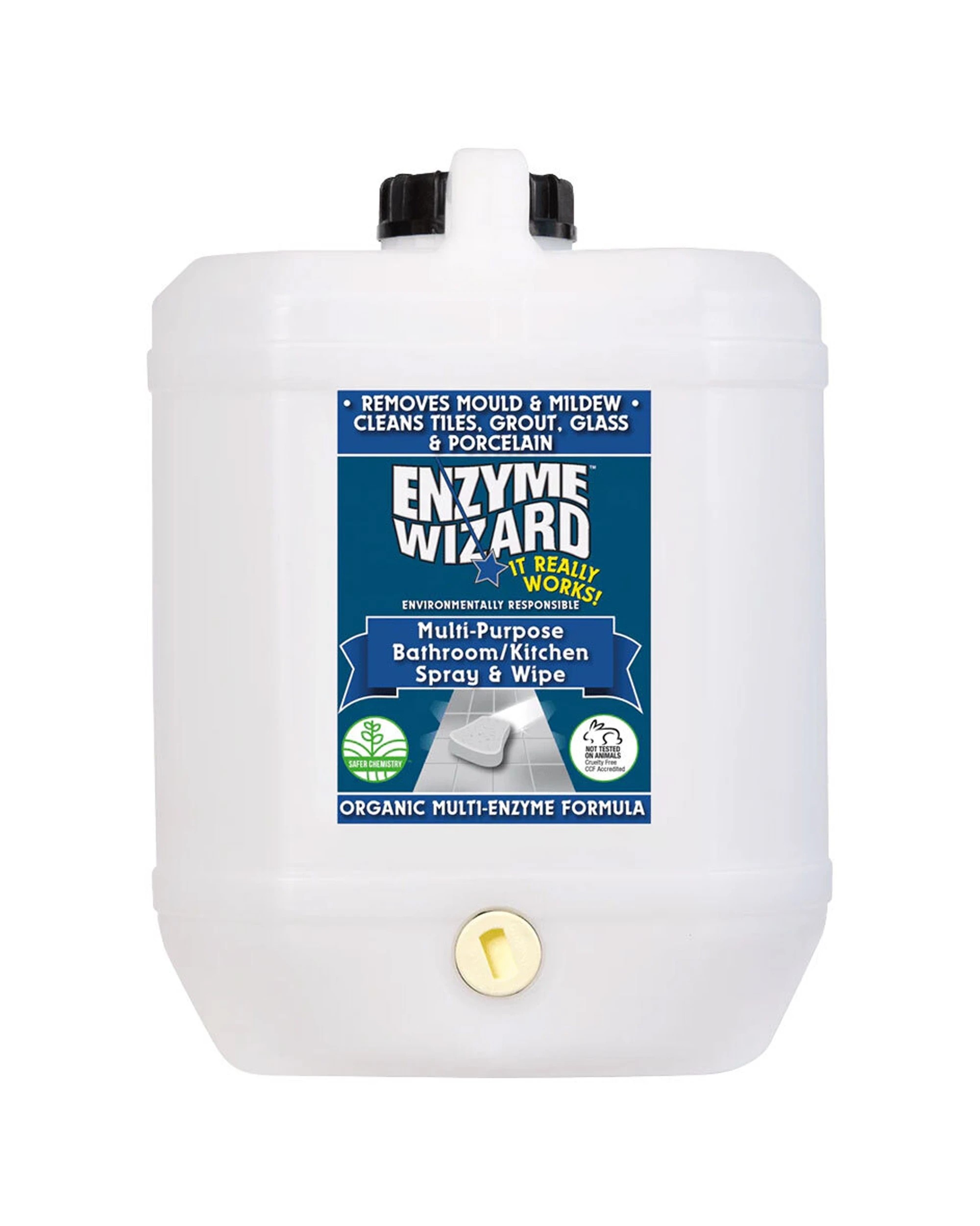 1 Enzyme Wizard Purpose Bathroom Kitchen Spray 10L - White, 1 of 1