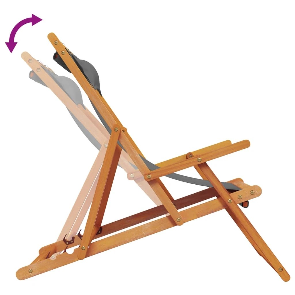 7 vidaXL folding chair Foldable - Grey, 7 of 9