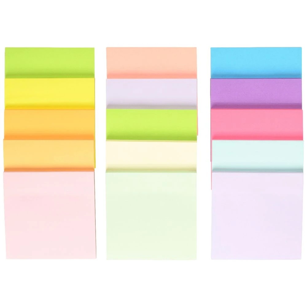 2 J.Burrows Stick-It Notes 76x76mm Assorted Value Pack 15 Pack, 2 of 3