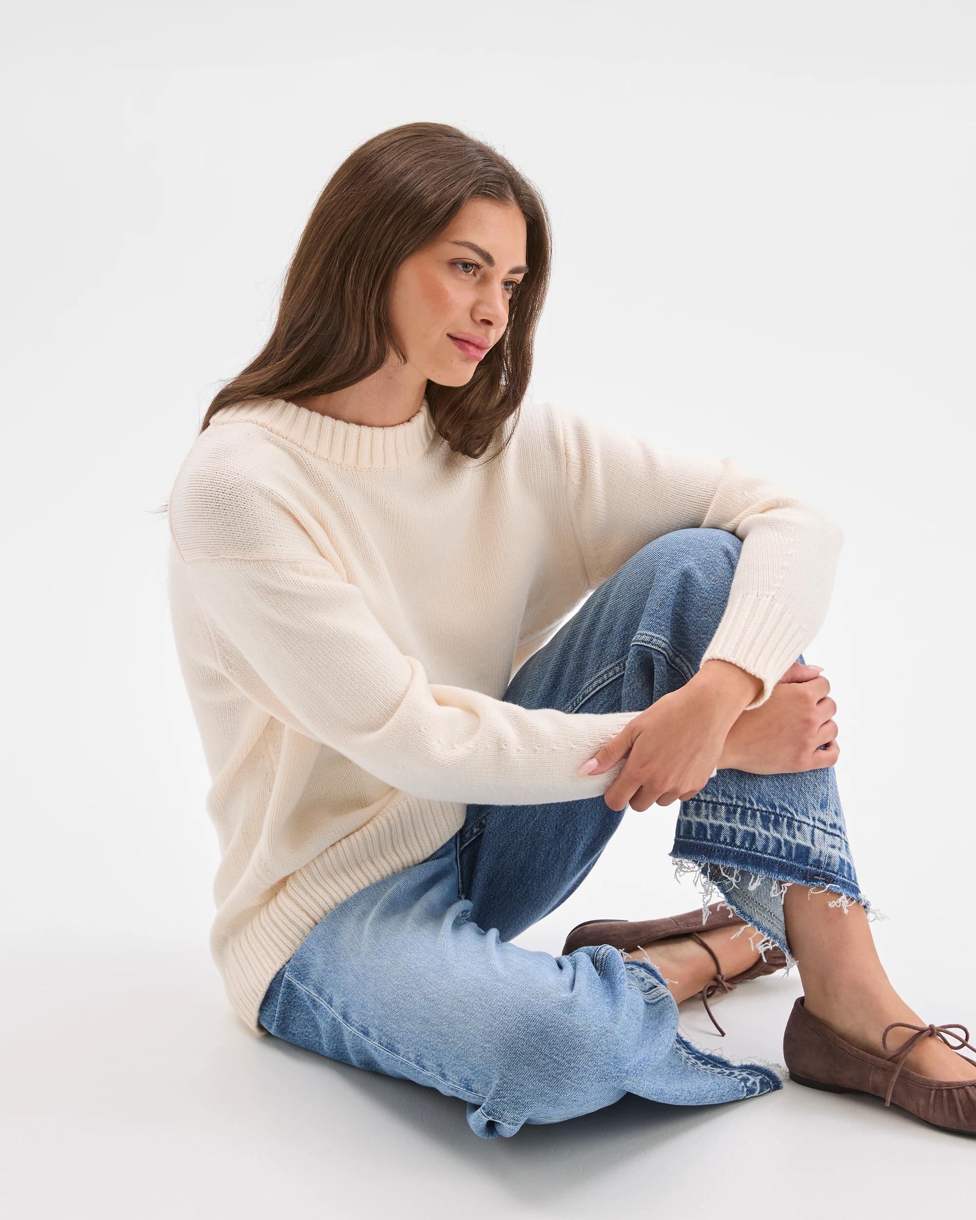 7 Target Petites Petites Stitch Detail Pearl Jumper CREAM, 7 of 7