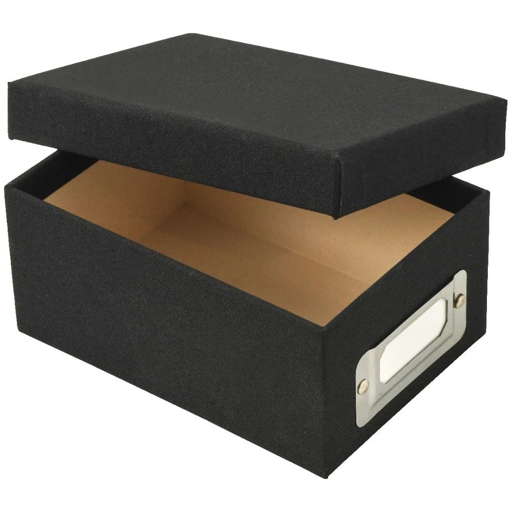 2 J.Burrows Business Card Storage Box Black, 2 of 4