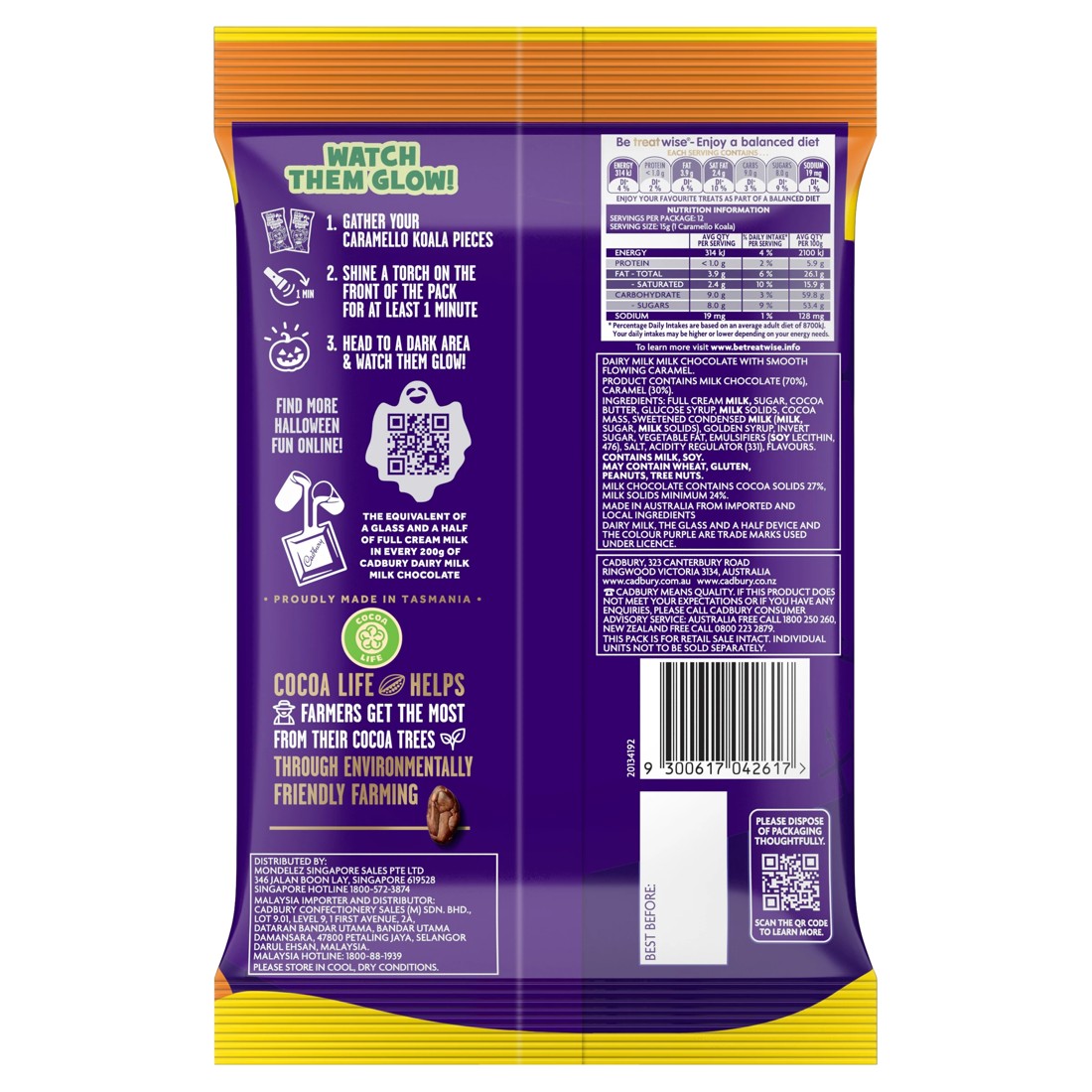 3 Cadbury 12 Piece Caramello Koala  Koala Glow in the Dark Sharepack 180g, 3 of 3