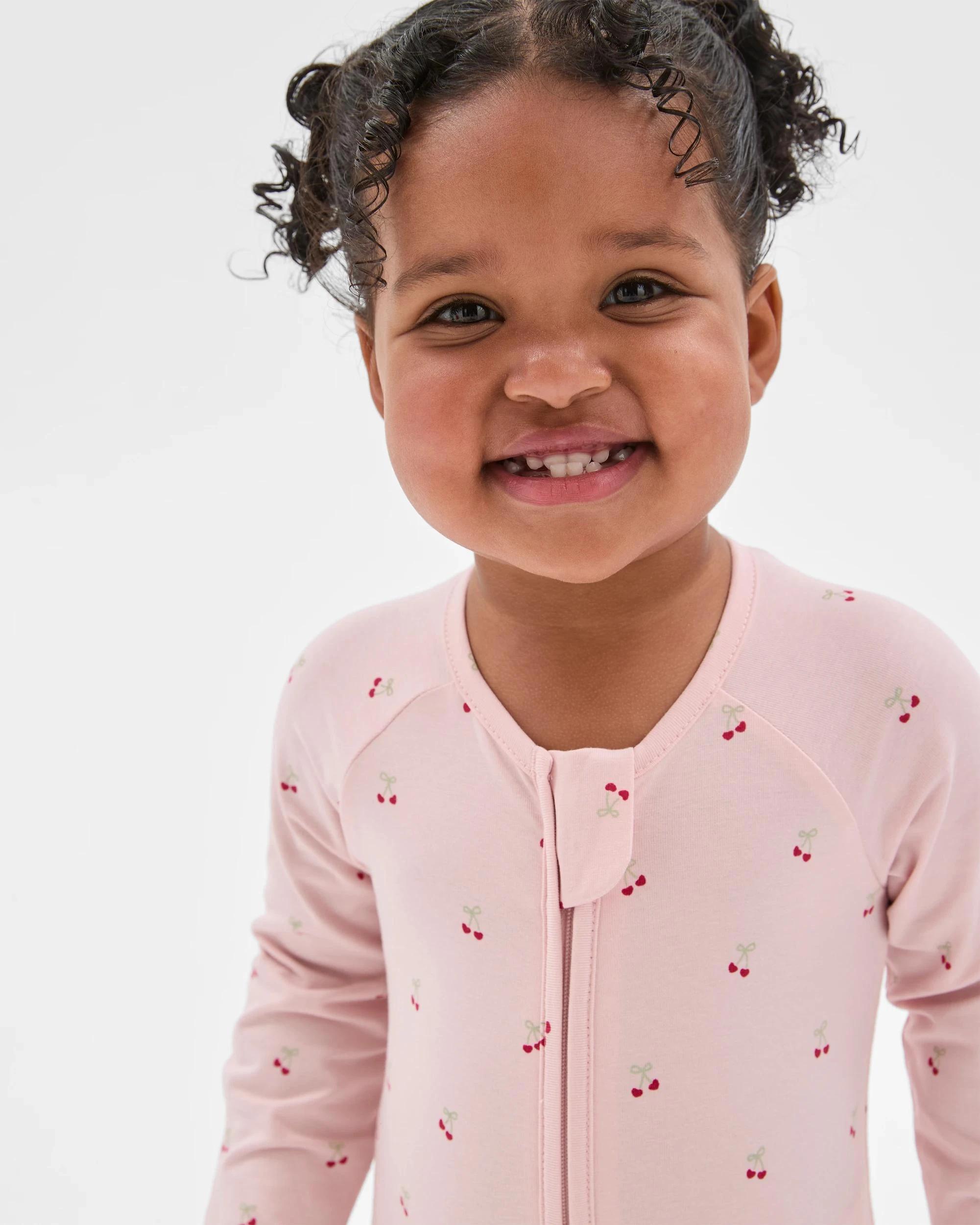 2 Target Baby Baby Organic Cotton Zip Coverall CHERRIES LOTUS, 2 of 5