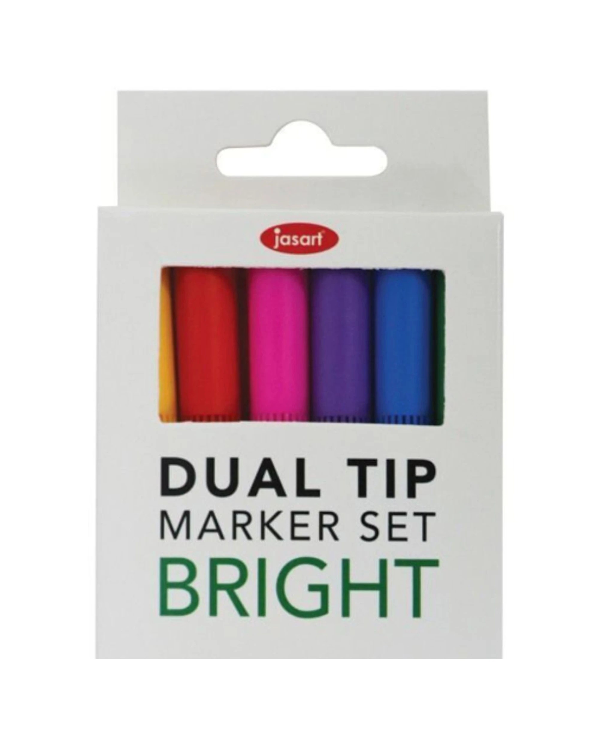 2 Jasart 6pc Dual Nib Brush Fineliner Pen Marker Set 0.4mm Bright - Multi, 2 of 3
