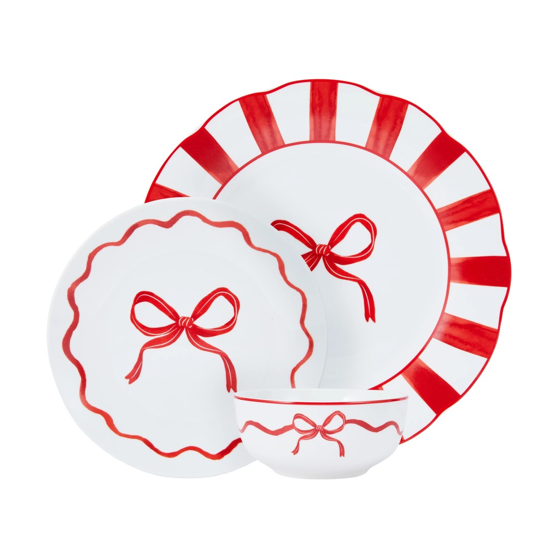 1 12 Piece Bow Dinner Set, 1 of 7