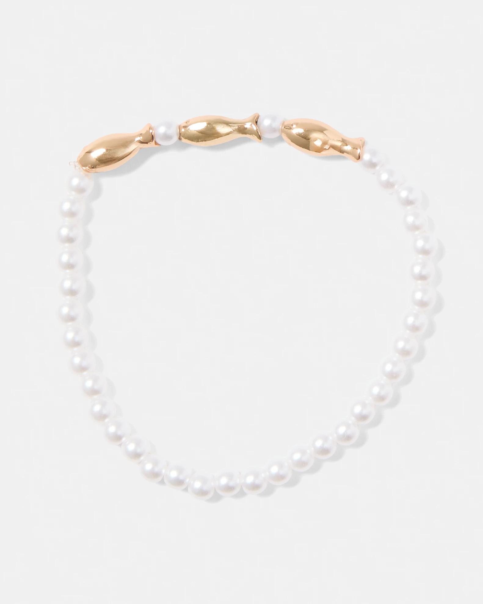 2 4 Pack Stretch Bracelets - Pink, White, Brown and Gold Tone Pink, 2 of 7