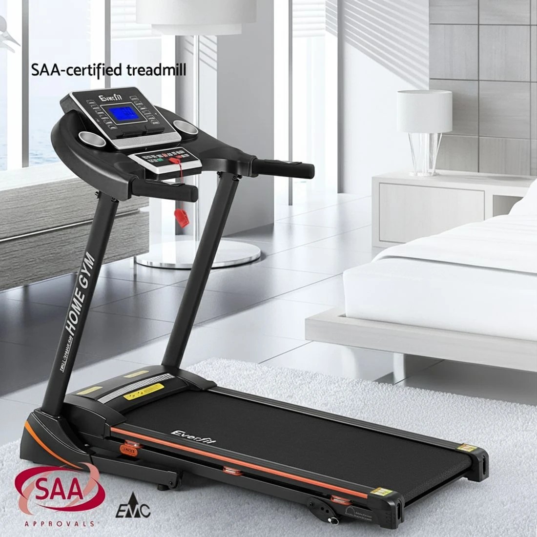 4 Everfit Treadmill Electric Home Gym Fitness Exercise Machine Hydraulic 420mm - Black, 4 of 7