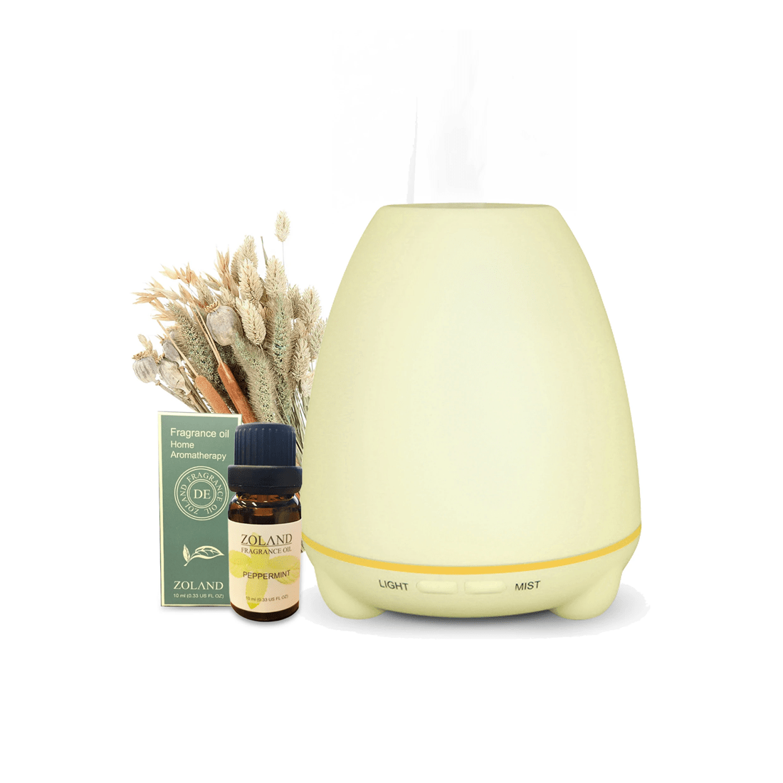 1 TODO 100Ml Humidifier Aromatherapy Diffuser 7 Colour Led Compact Design + Essential Oil - White, 1 of 2