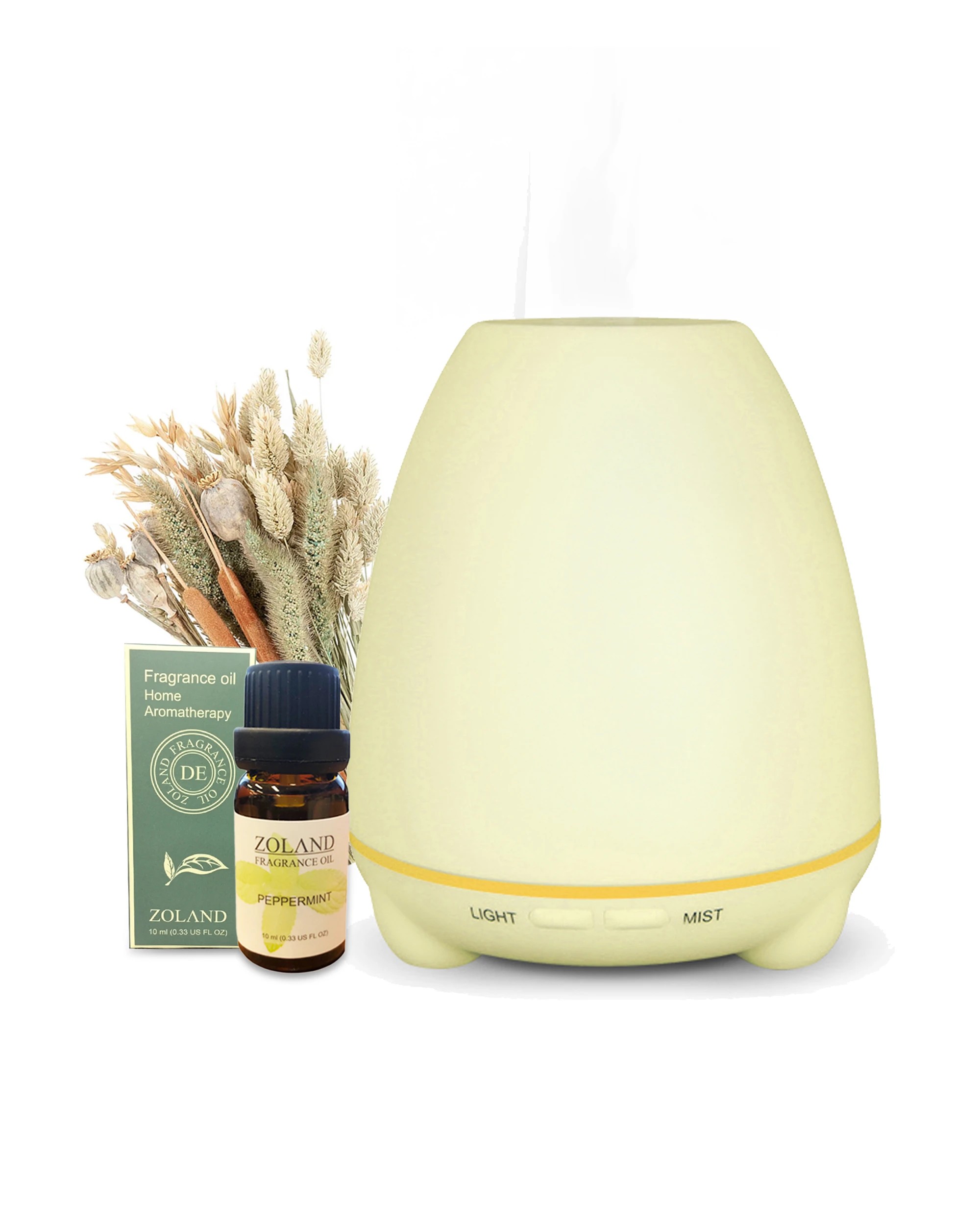 1 TODO 100Ml Humidifier Aromatherapy Diffuser 7 Colour Led Compact Design + Essential Oil - White, 1 of 2