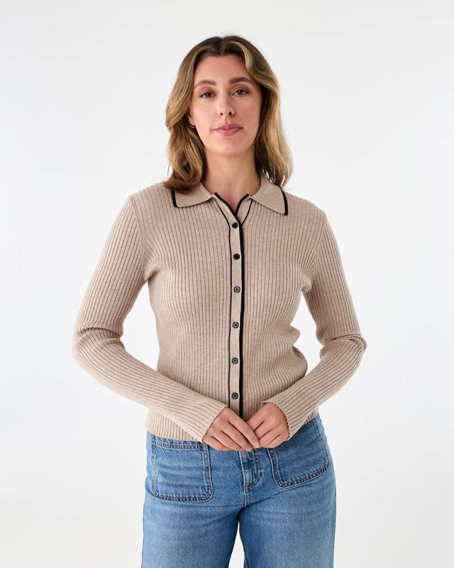 Long Sleeve Tipped Polo