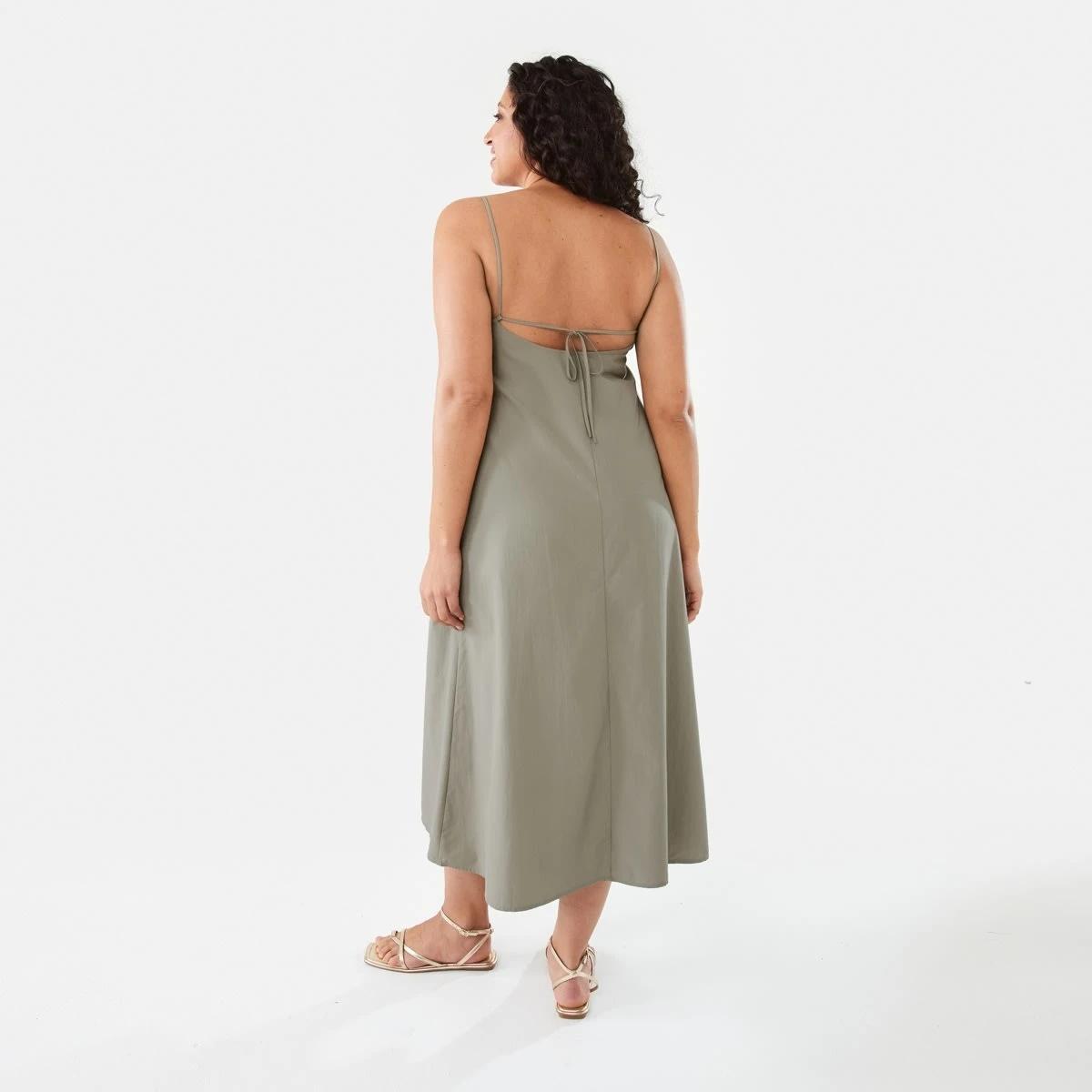 3 Sleeveless Open Back Midi Dress Pave Grey, 3 of 10
