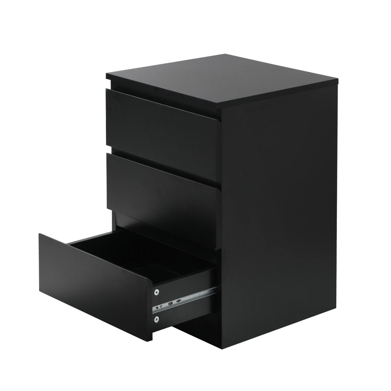 7 Oikiture Bedside Tables Set of 2 Side Table Storage Cabinet Nightstand - Black, 7 of 9