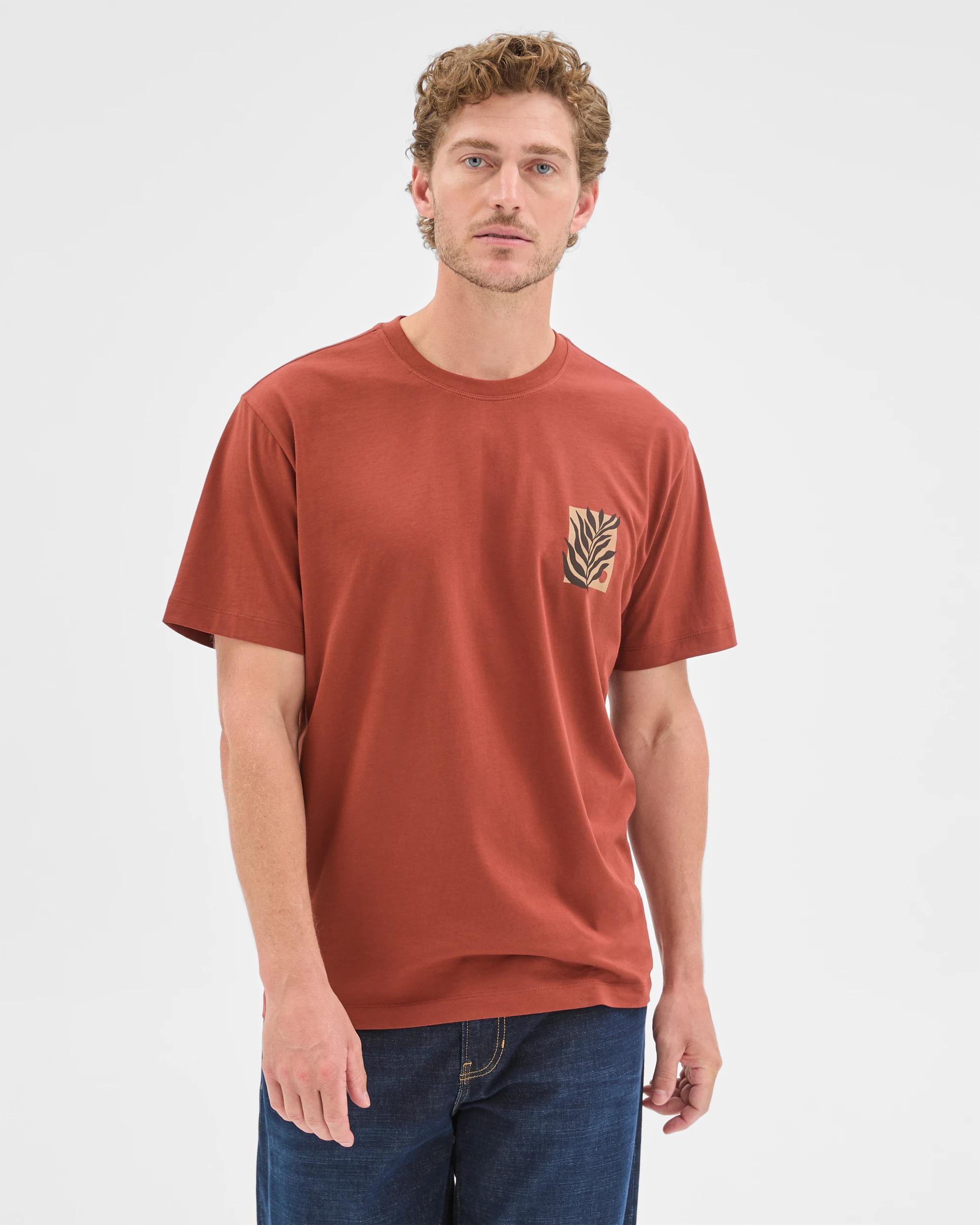 3 Target Man Australian Cotton Abstract T-Shirt HENNA, 3 of 6