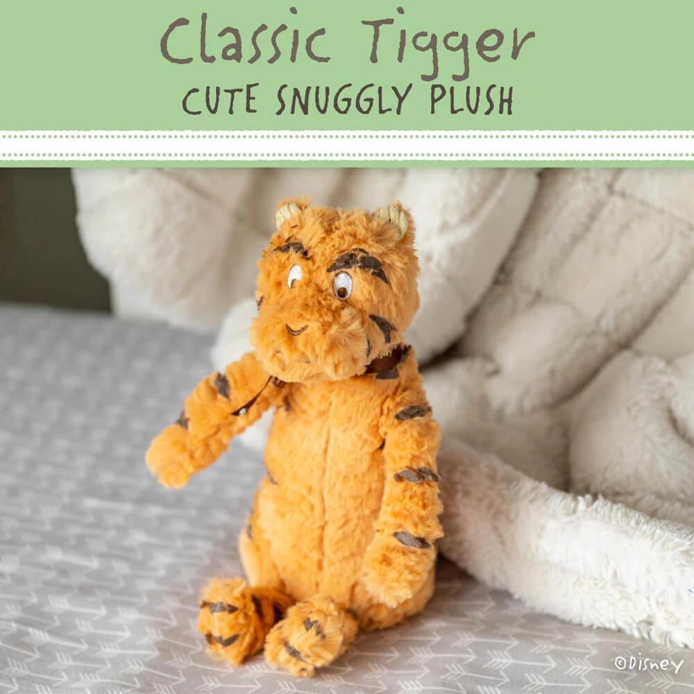 6 Winnie the Pooh - Classic Pooh Tigger Plush 23cm - Nursery, Soft Toy, Disneyana - Orange, 6 of 9