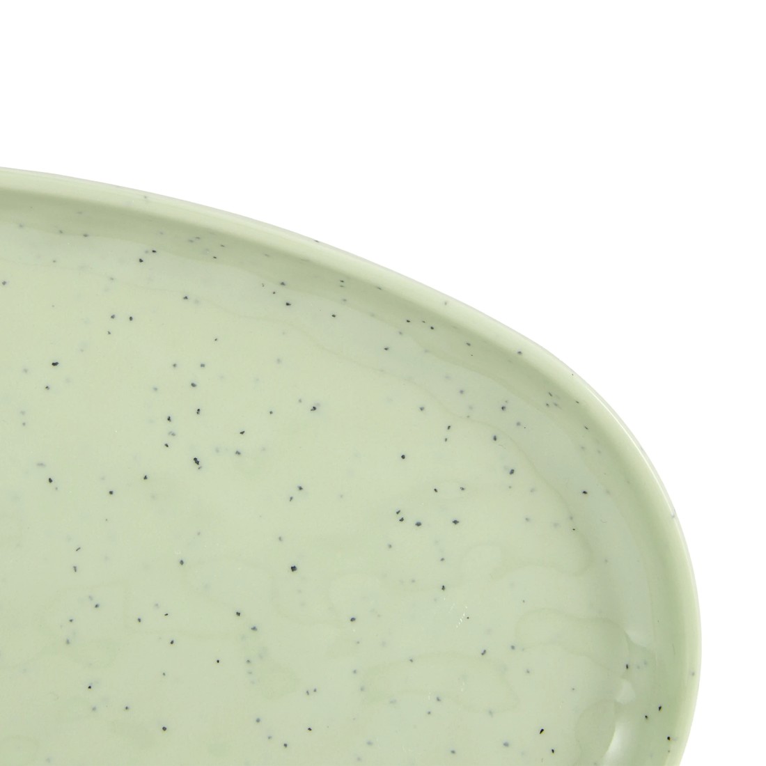 2 Green Glazed Look Platter, 2 of 4