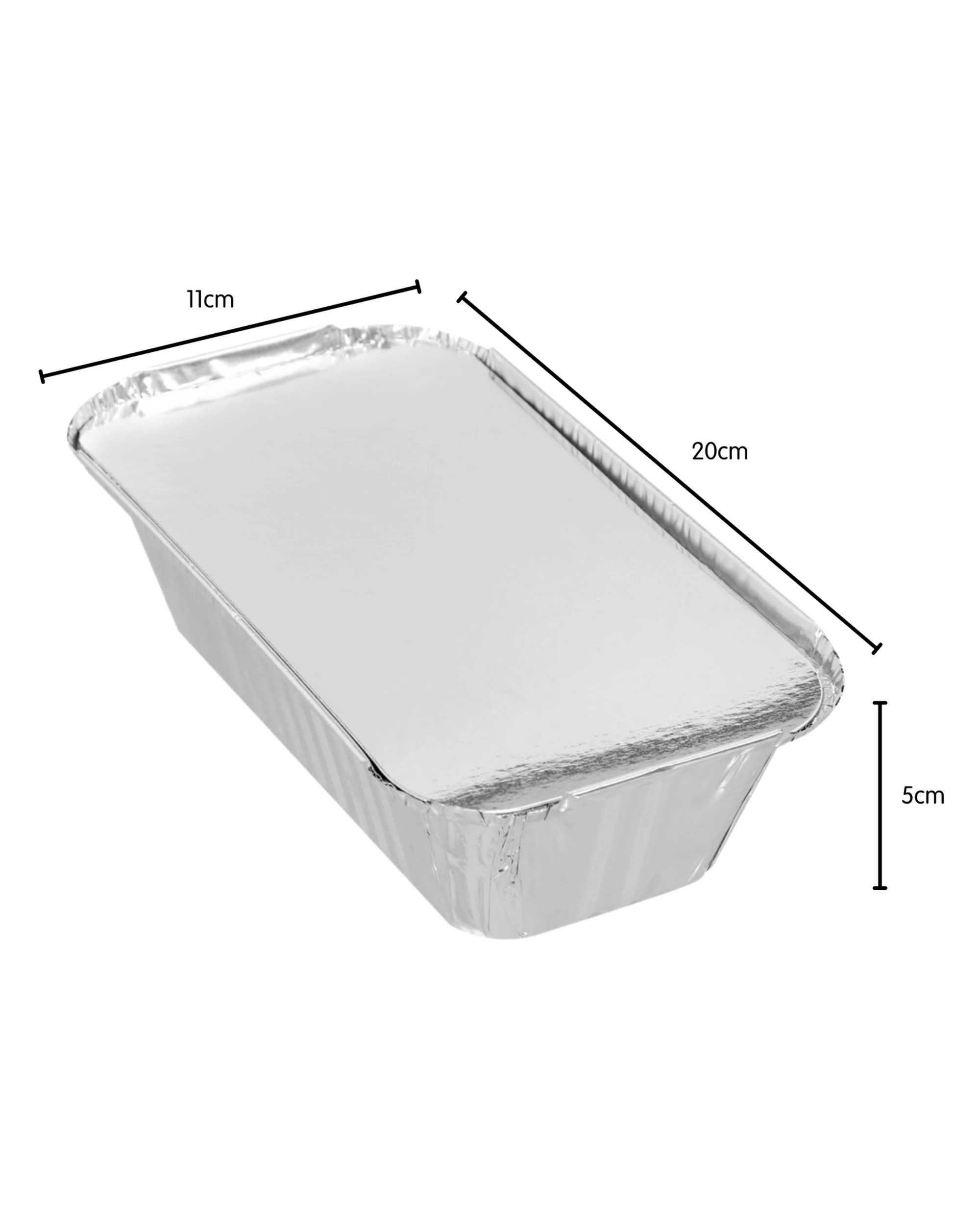 2 Lemon Lime Foil Oven Trays with Lids 20cm x 11cm x 5cm Pack of 6, 2 of 4