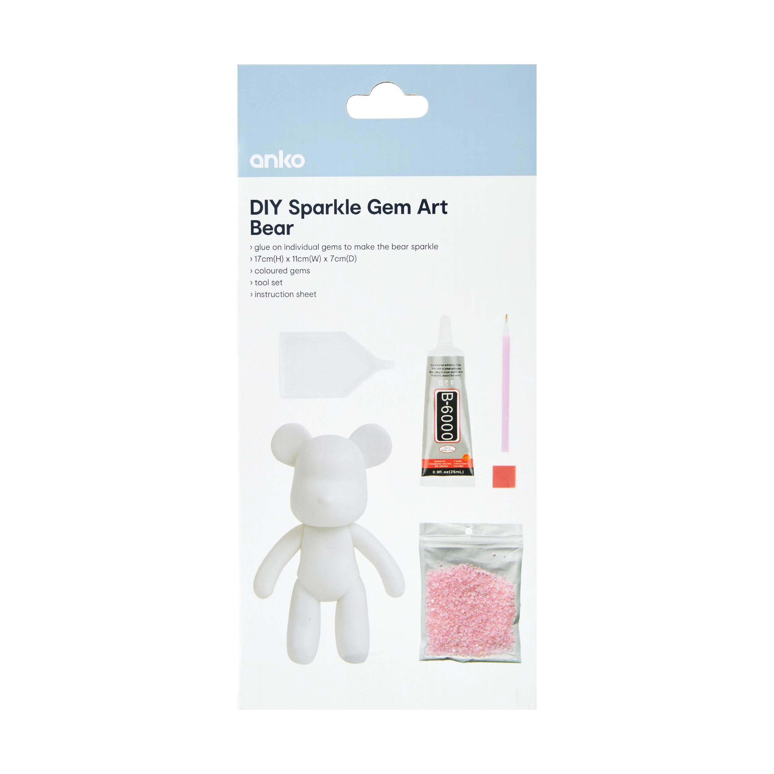 3 DIY Sparkle Gem Art - Bear, 3 of 3