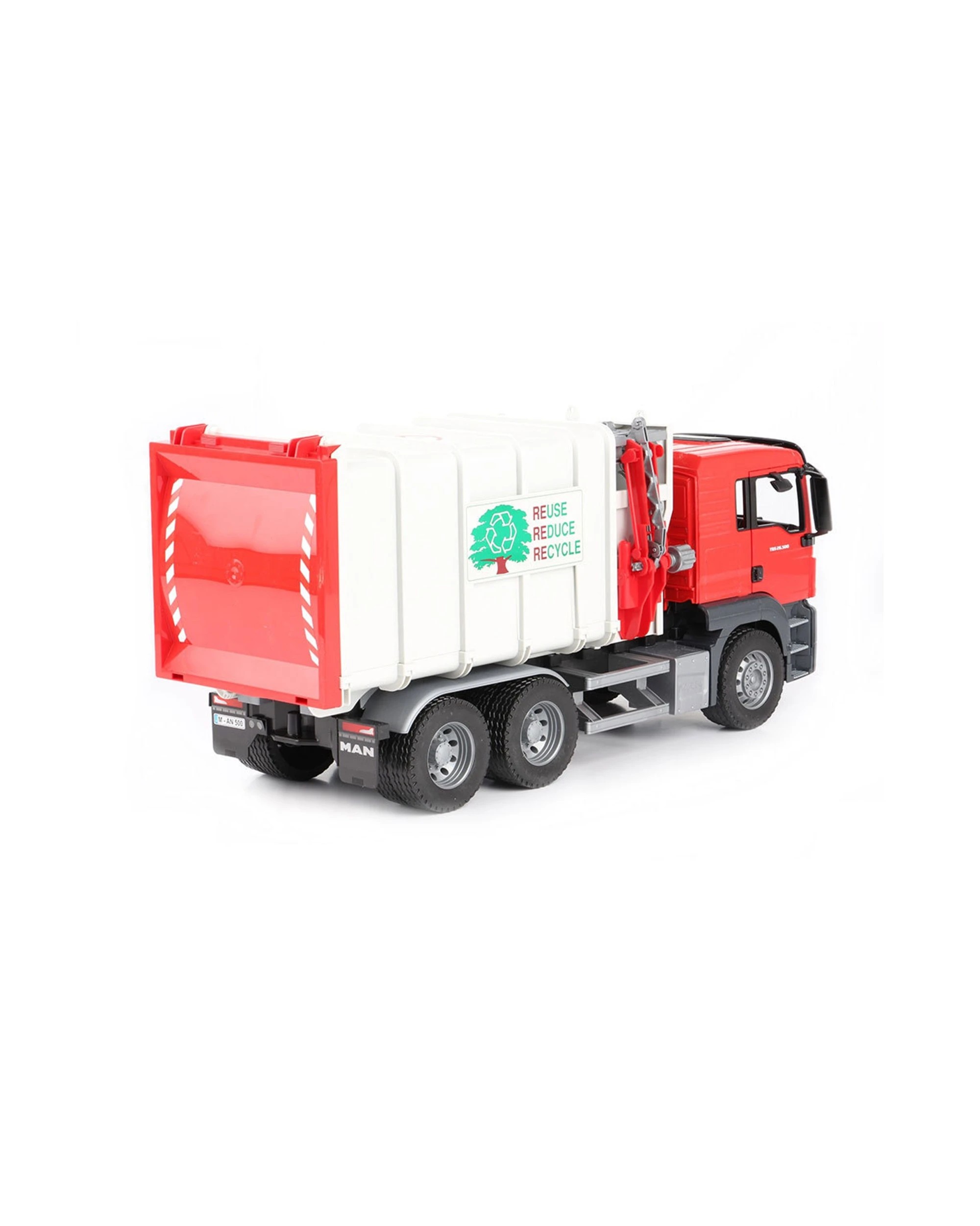 4 Bruder Man Tgs Side Loading Garbage Truck 1 16 Scale With 2 Bins Kids Toy. - Multi, 4 of 6
